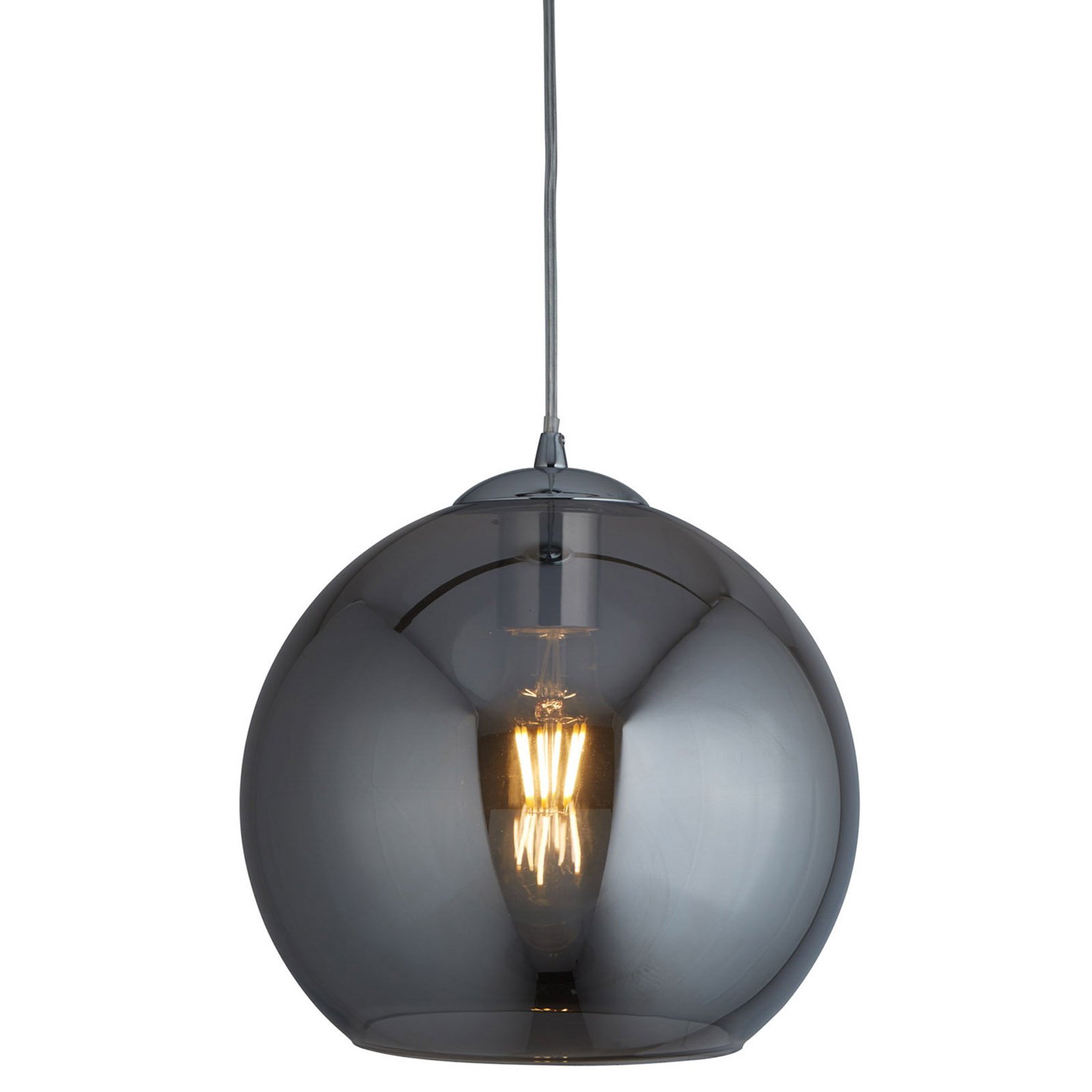 Függő lámpa Balls, üveggömb füstszínű, Ø 30 cm