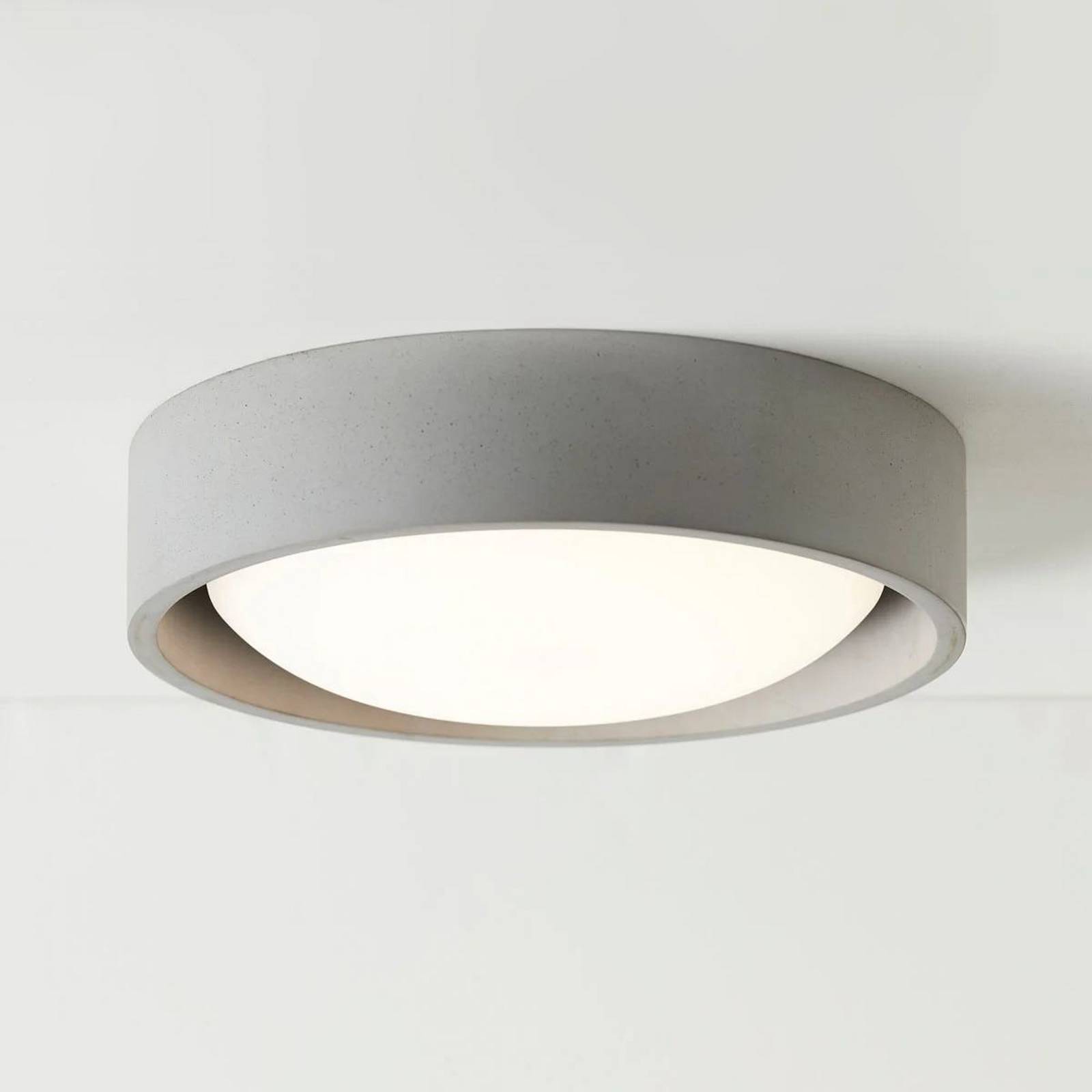 Lampa sufitowa Beacon Uno, szary, beton, Ø 27 cm, GX53