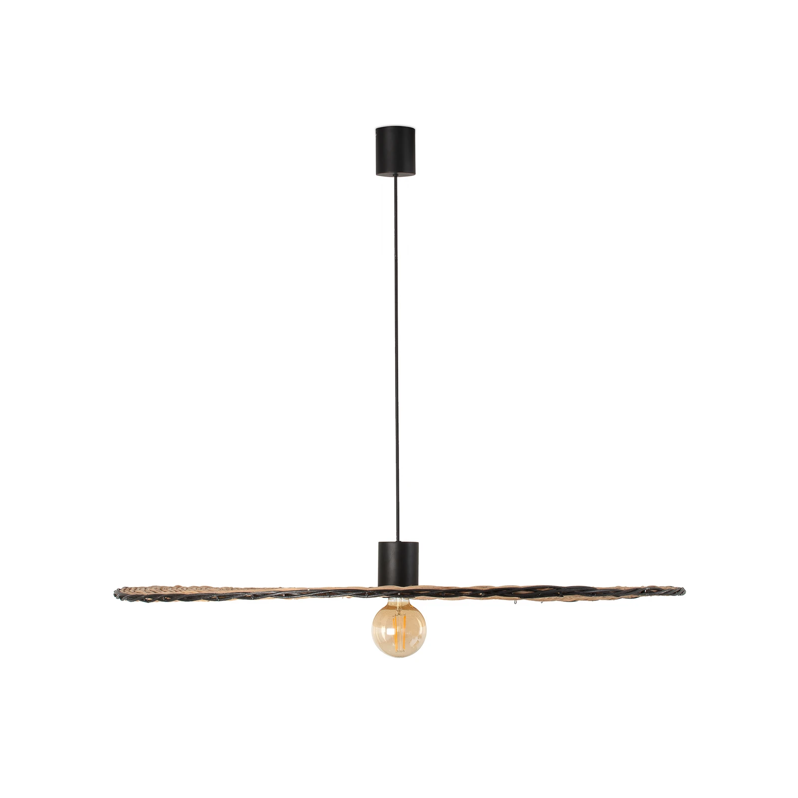 Costas függőlámpa, dönthető rattan ernyő, Ø 100cm