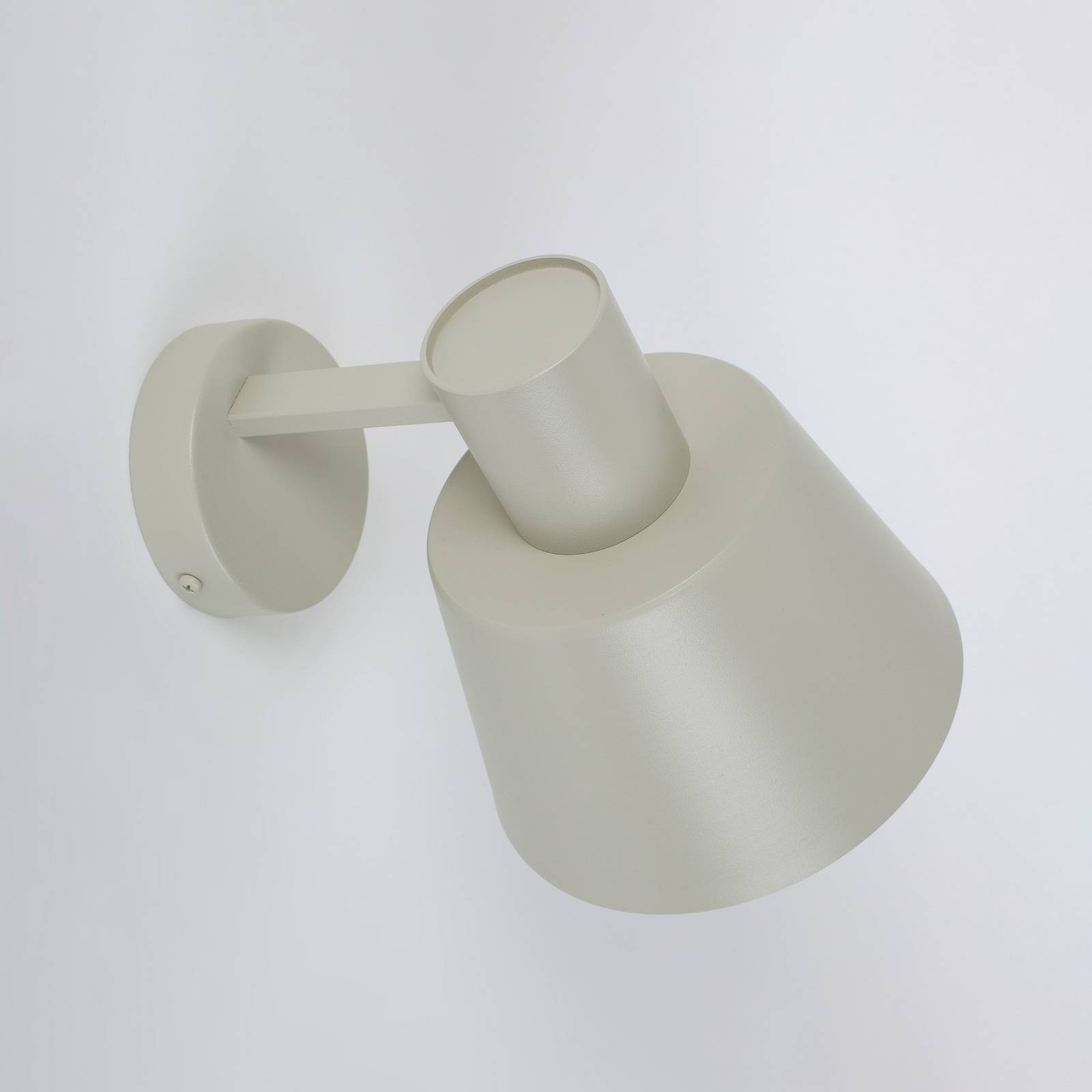 Wandleuchte Dunka, taupe,1-flammig, Stahl, E27, Höhe 17 cm günstig online kaufen