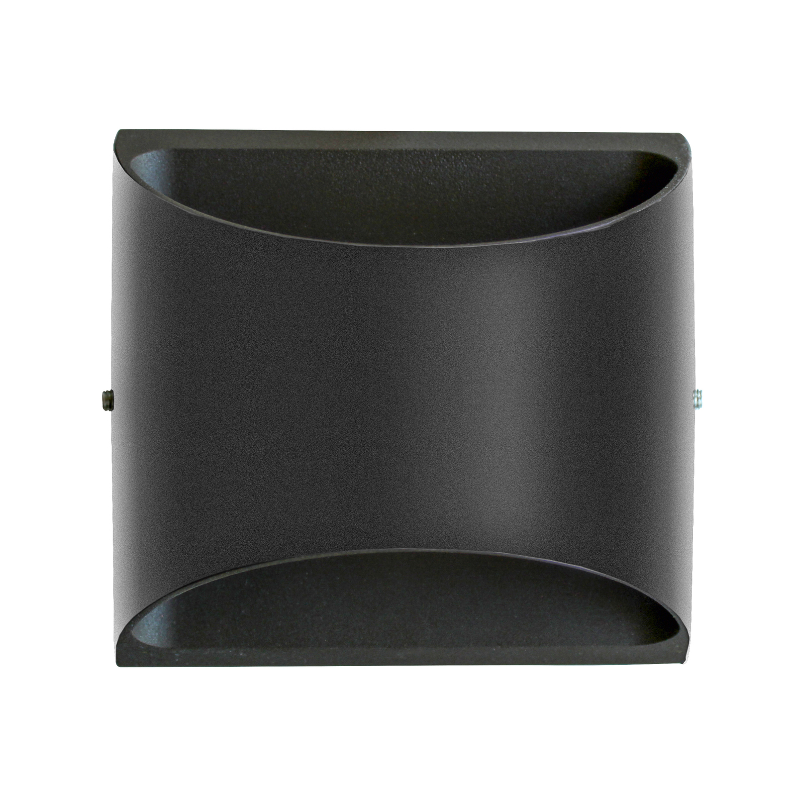 Venkovní nástěnné svítidlo LED Dodd, černé, hliníkové, půlkruhové