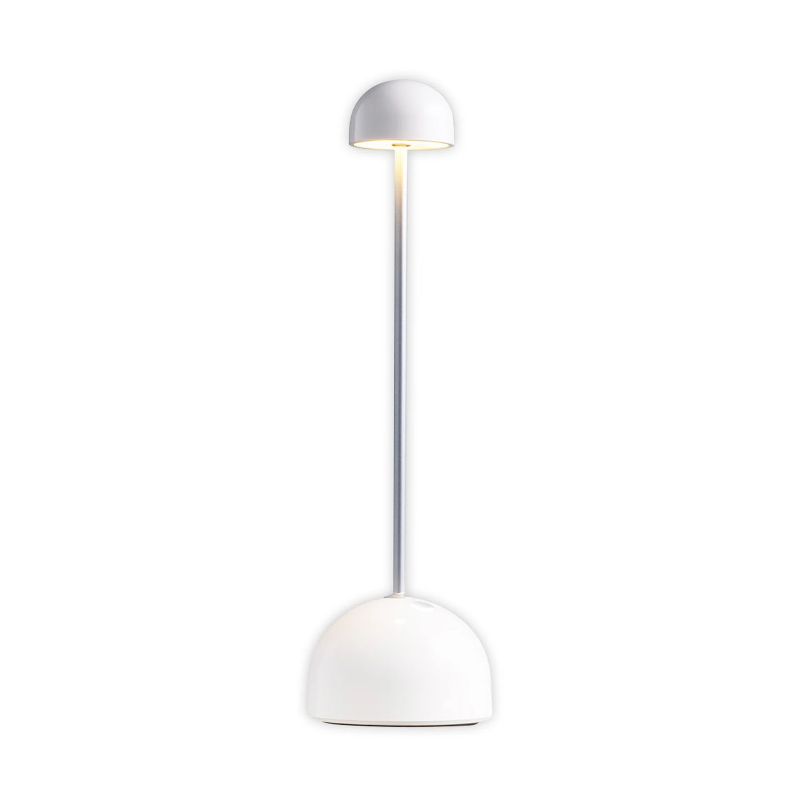 Lampe à poser rechargeable LED MARSET Sips, blanc/argent, 31 cm, acier
