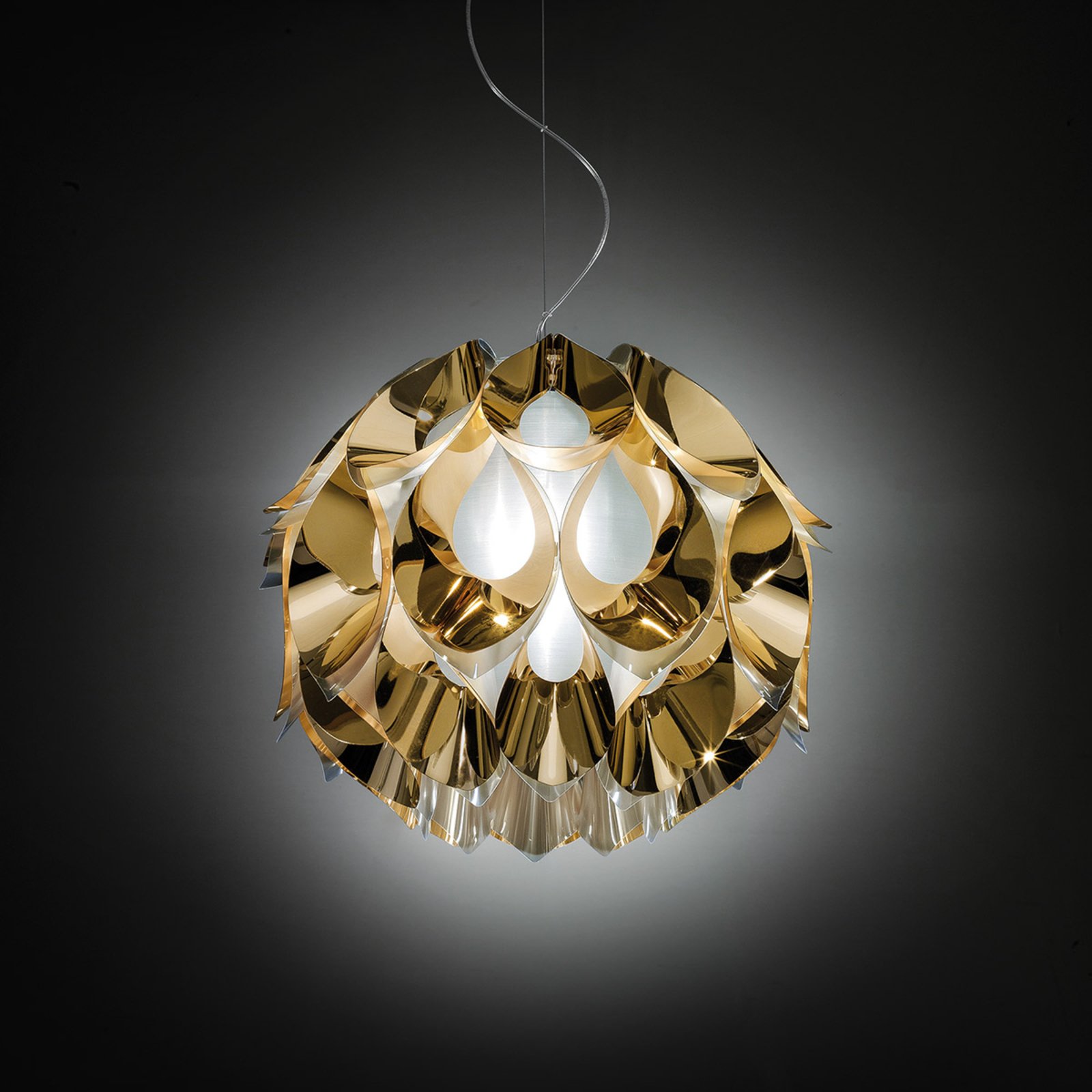 Slamp Flora - designer hanging light, gold, 50 cm