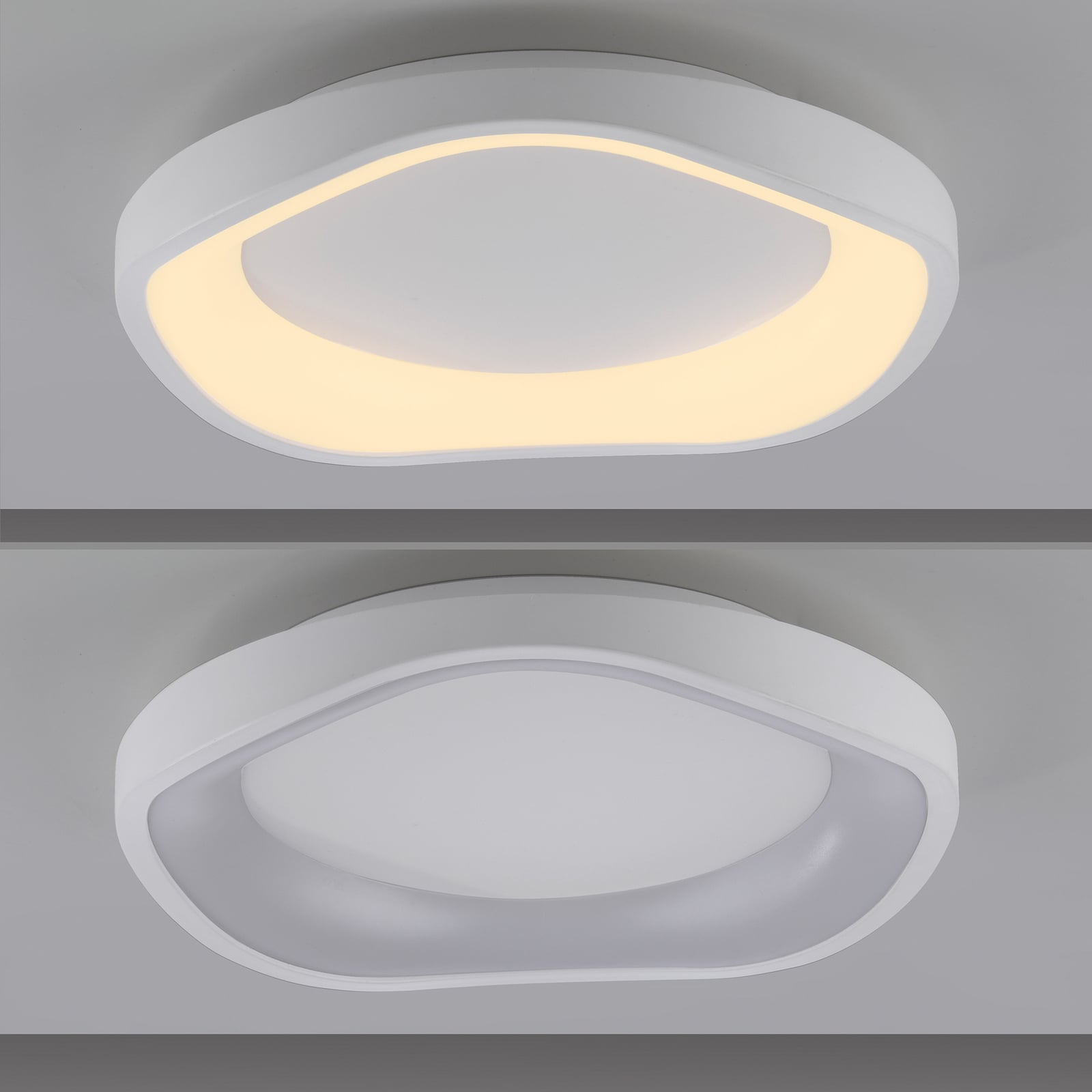 LED lubinis šviestuvas „MONTA“, baltas, Ø 40 cm, metalinis, Switchdim