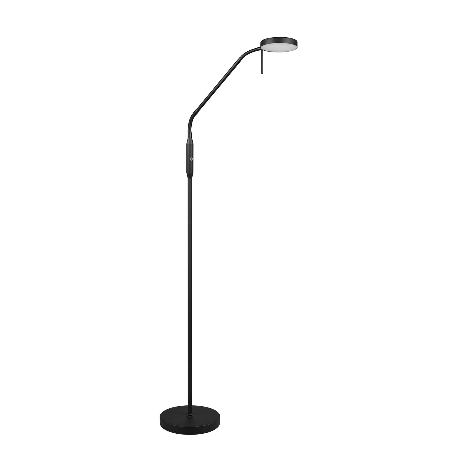 Oppladbar LED-gulvlampe Moreno, matt svart, CCT, dimbar