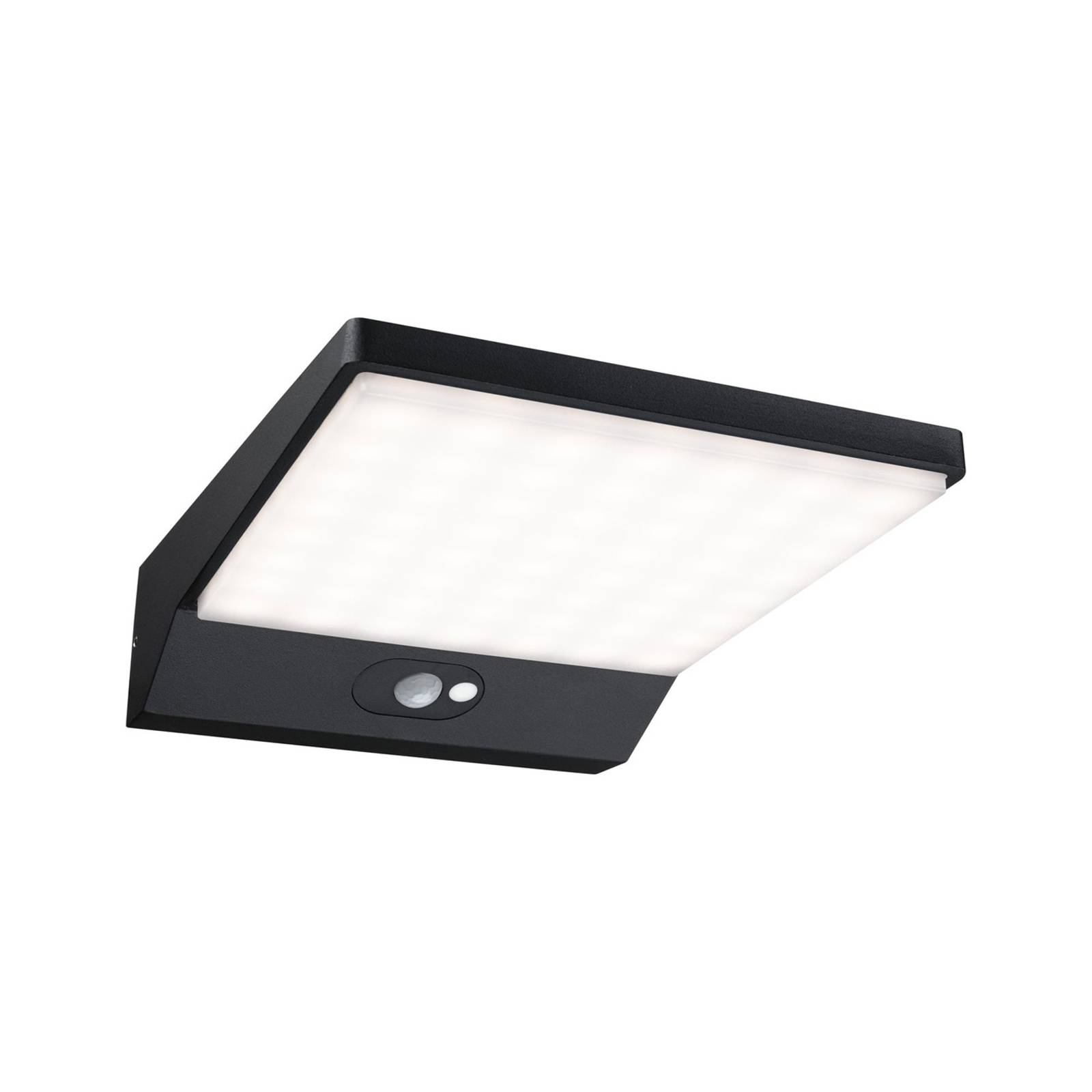 Paulmann 94334 LED solar wall lamp sensor depth 25 - Wall Light - Modern - Black