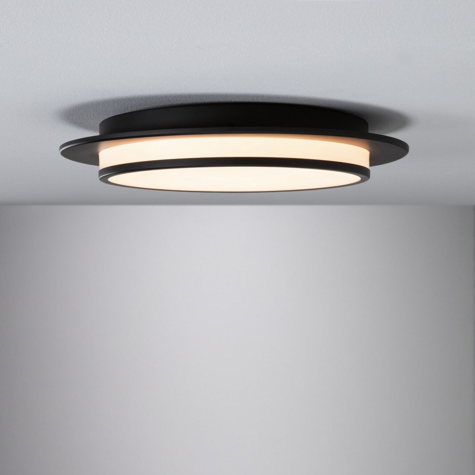 Paulmann Egron plafonieră LED dim 3 trepte negru - Camera de zi / sufragerie - modern - negru alb - Metal