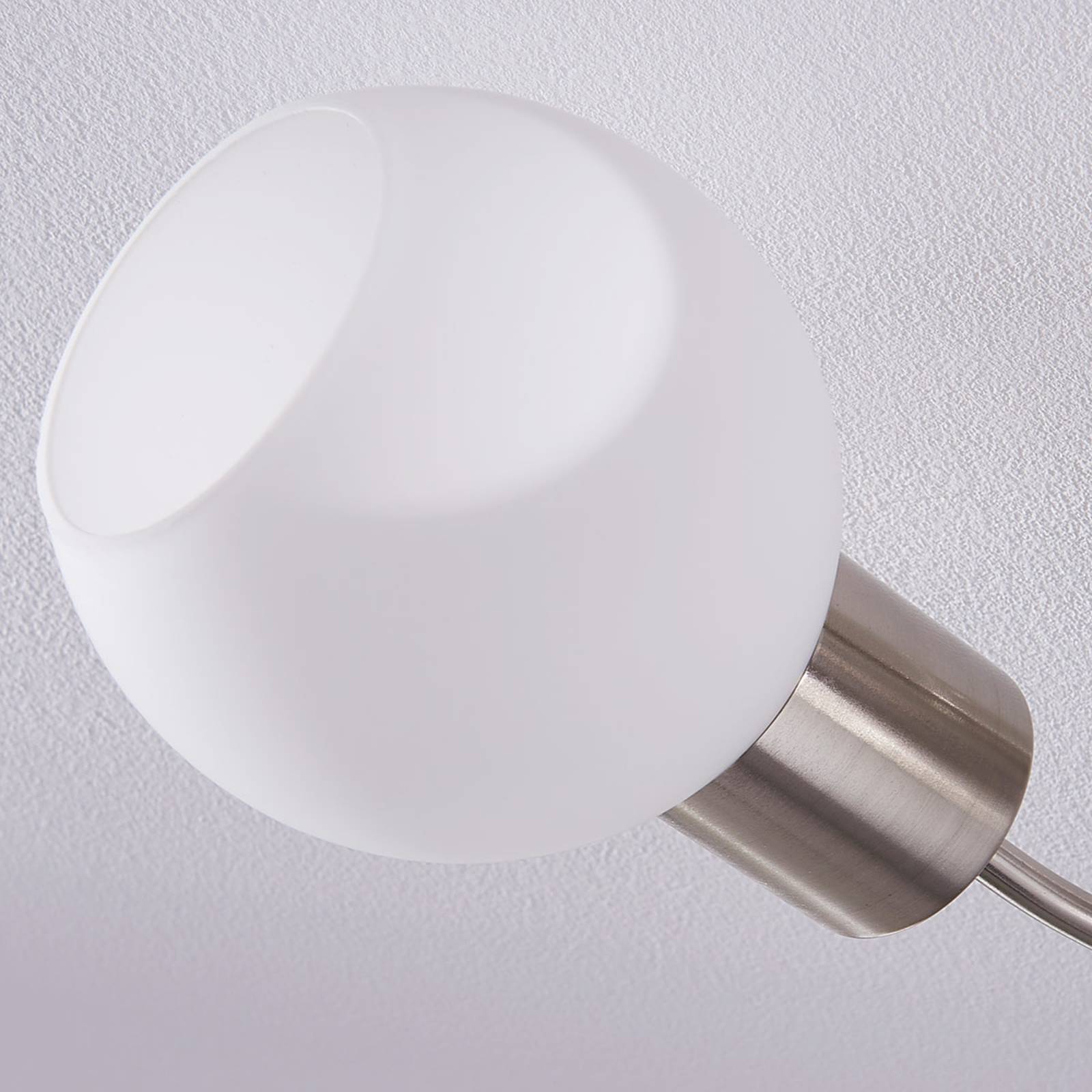 Lampa sufitowa Lindby Ciala, 3-punktowa, kolor nikiel, szkło
