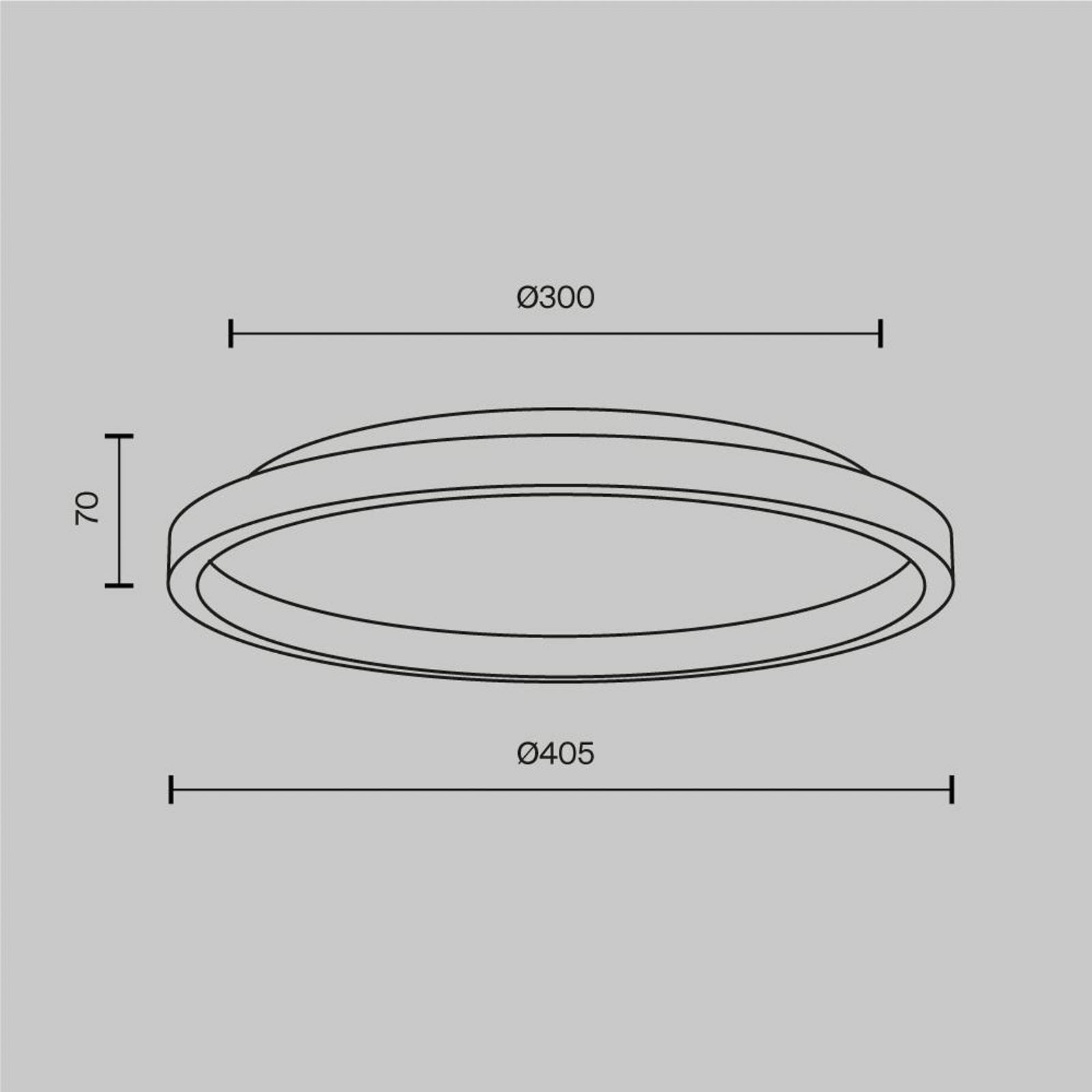 LED-Deckenleuchte Orign, Ø 41 cm, schwarz, Metall/Stein günstig online kaufen