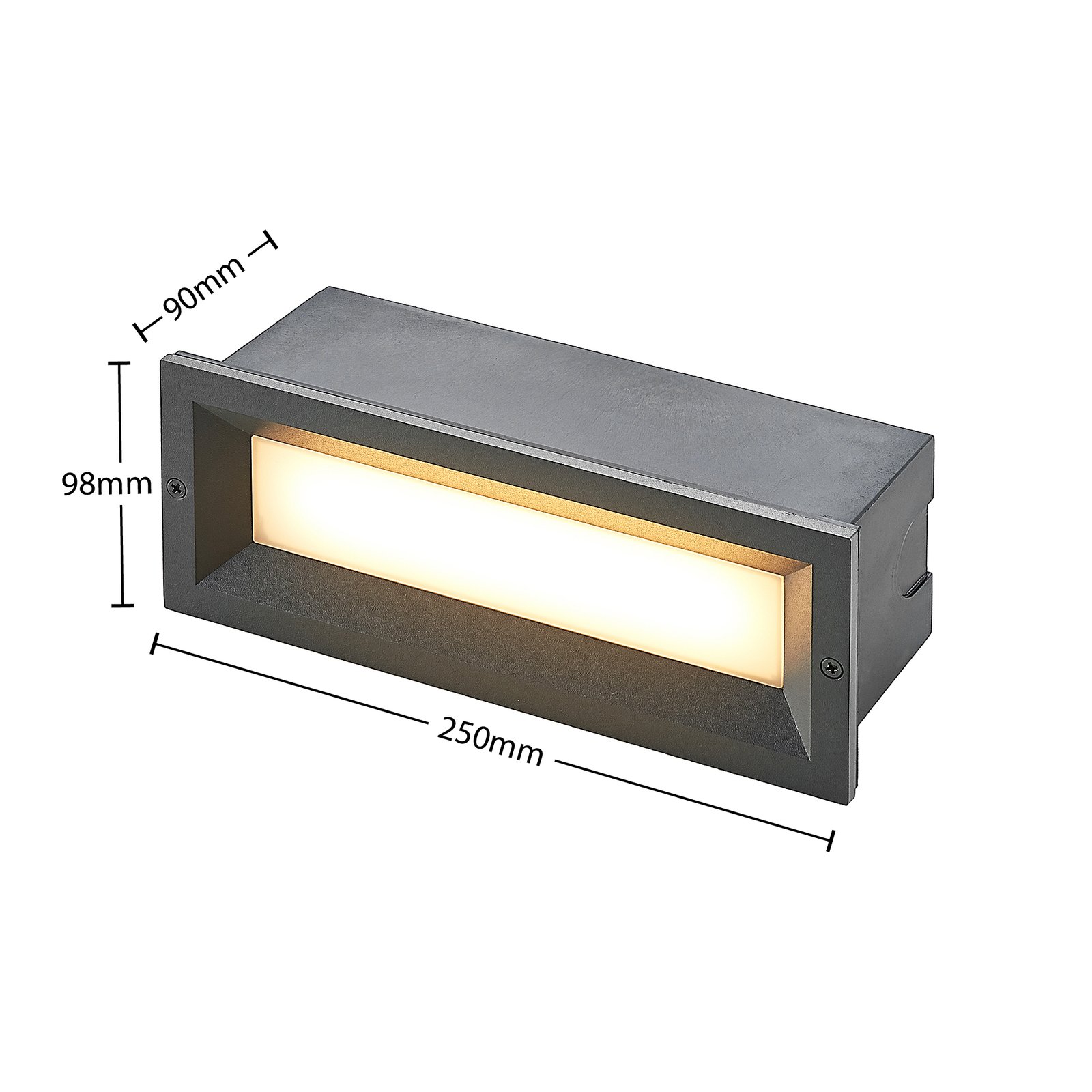 Lucande Lachlain LED-Wandeinbaulampe für außen