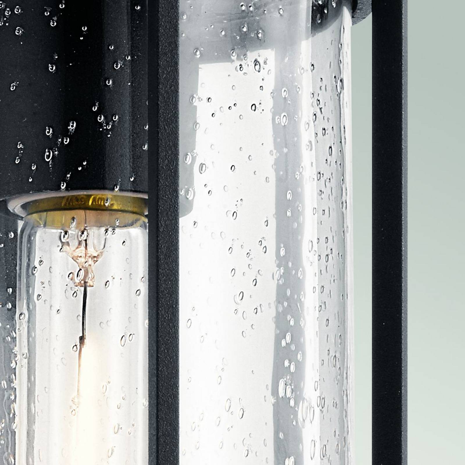 Lampa wisząca zewnętrzna Camillo, czarna, aluminium, szkło, E27