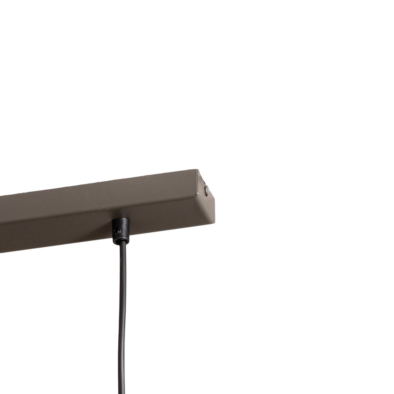 Rif 3 pendant light, olive green, 3-bulb, linear, steel