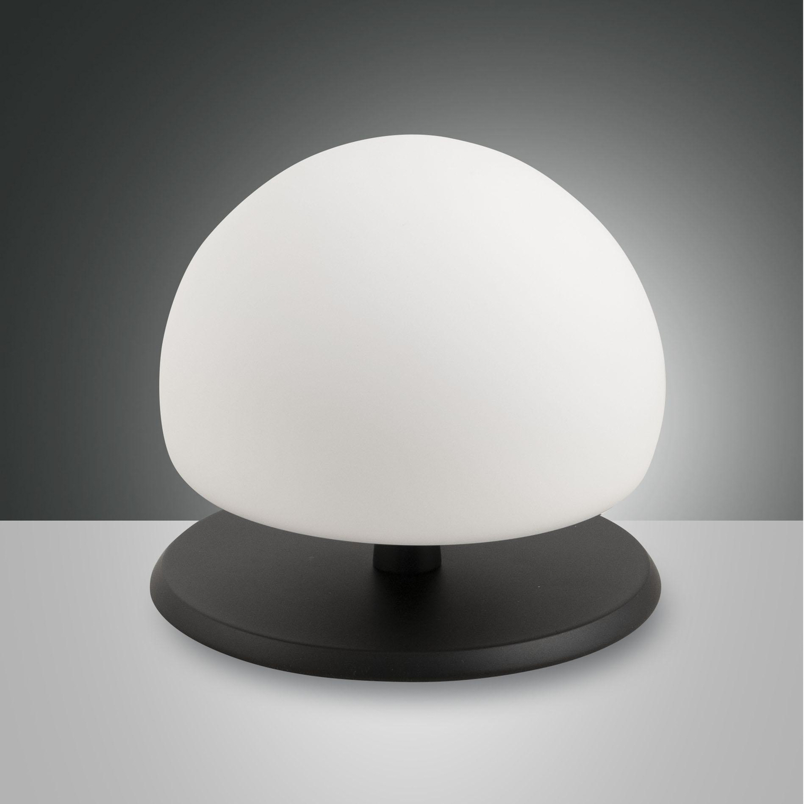 Stolna lampa Morgana, crno/bijela, dimer na dodir, 3.000 K