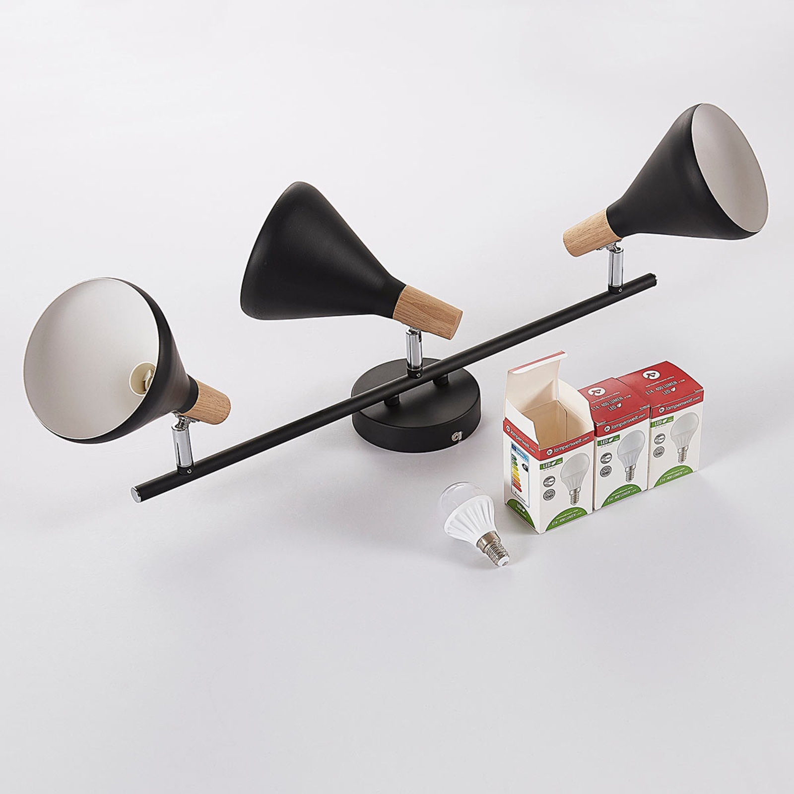 Arina 3 Ceiling Lamp Black - Lindby