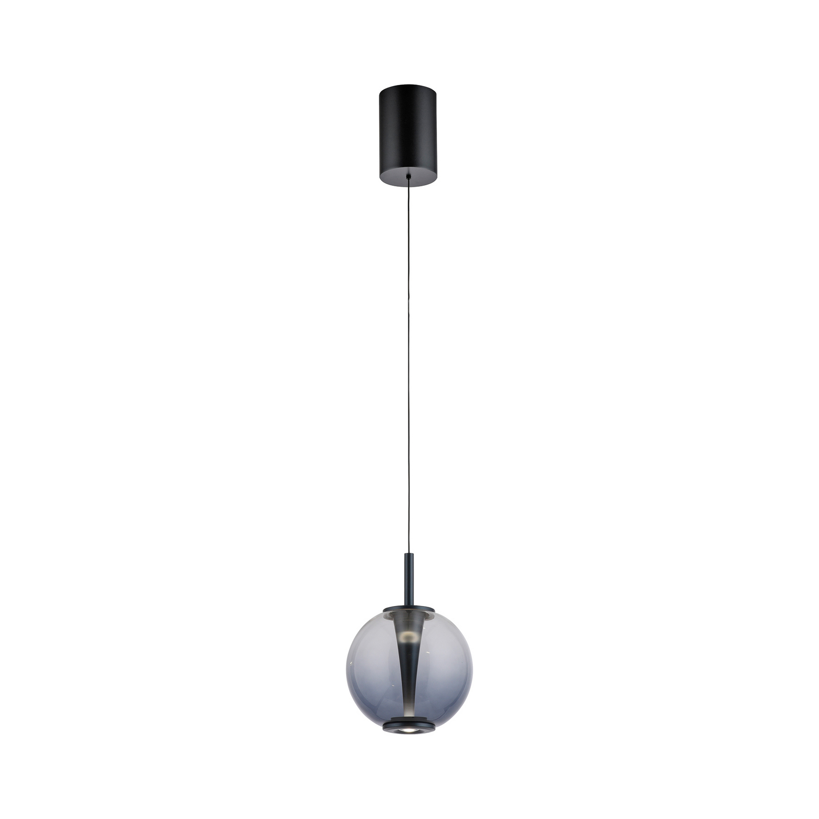 PURE LED-Pendellampe Infinity, grau/rauchgrau, Ø 18 cm, CCT