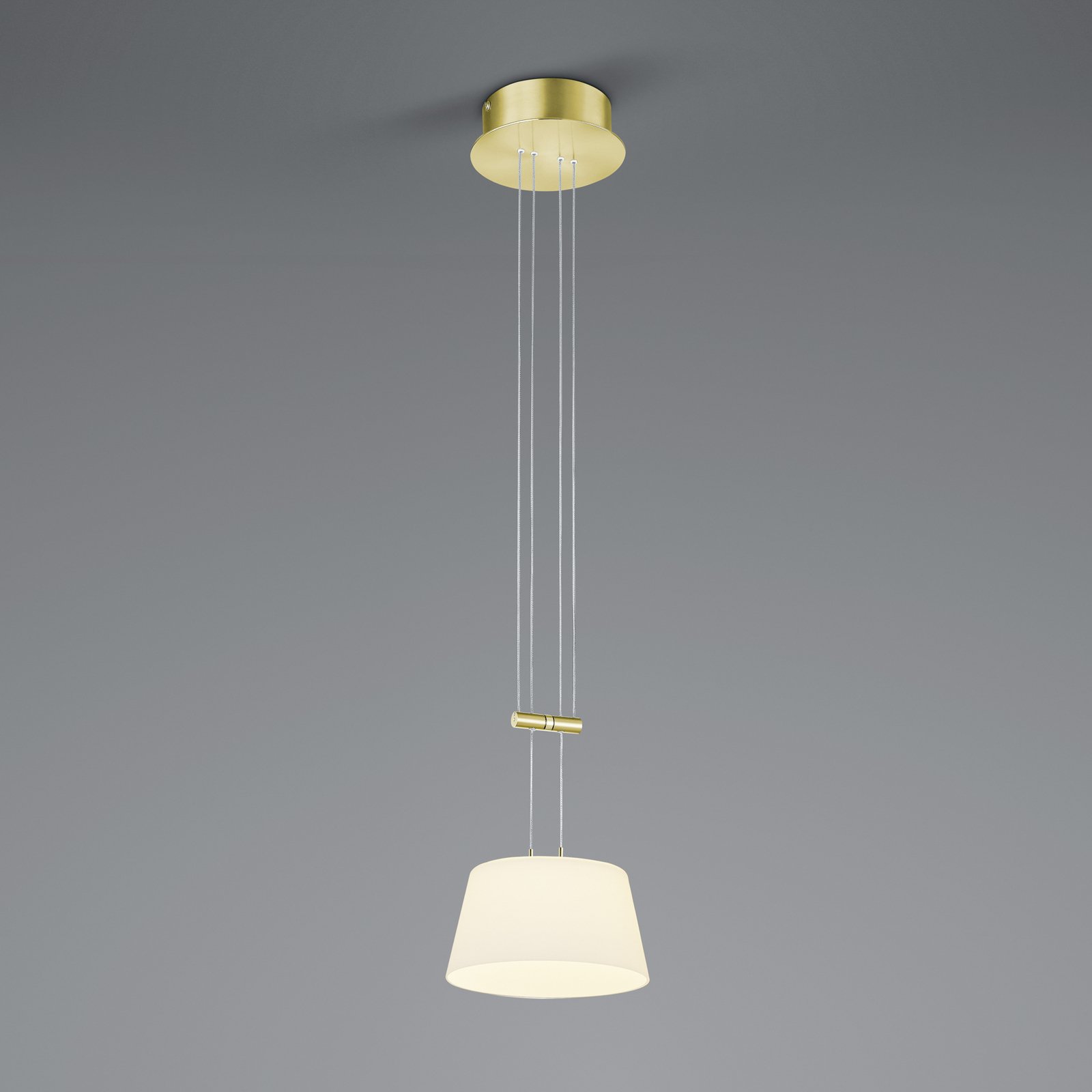 BANKAMP Conus LED-hänglampa, 1 lampa, mässing