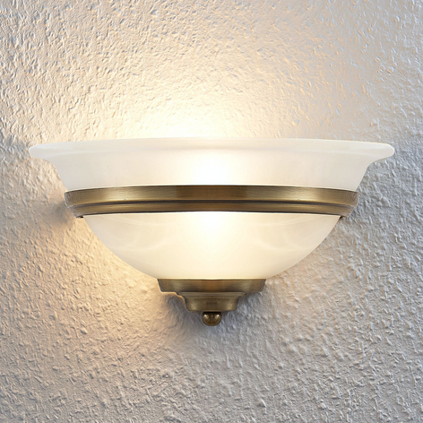 Wandleuchte Irimia aus Glas, altmessing
