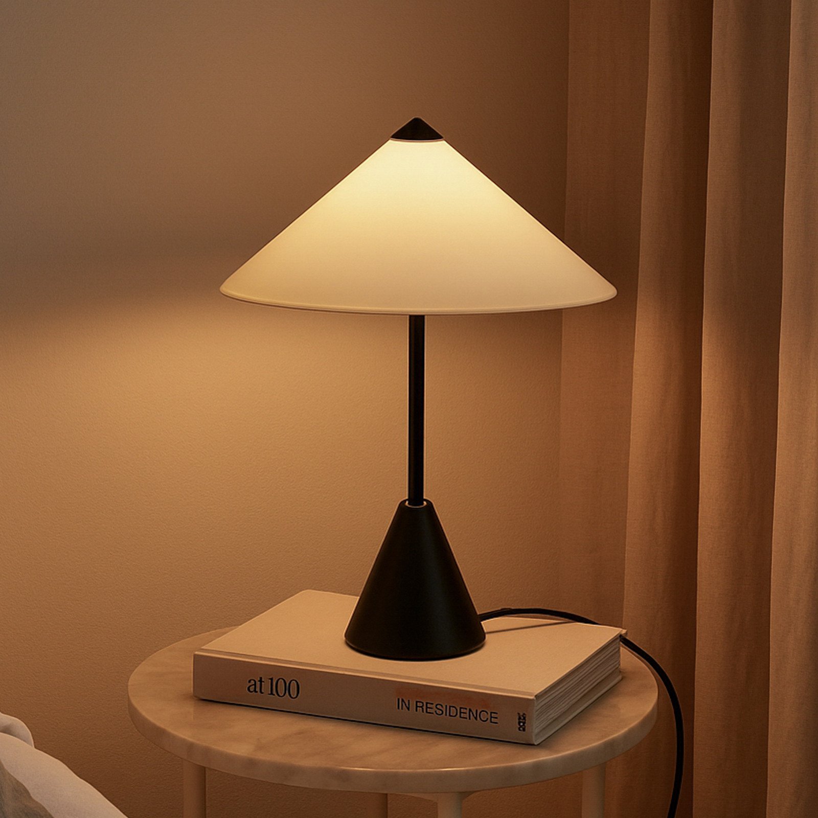 Lindby Lampă de masă Norvik înălțime 35 cm negru/gri metal - Camera de zi / sufragerie - Modern - negru gri deschis