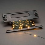 Lichterkette Tropfen, Draht grün mit Aufroller