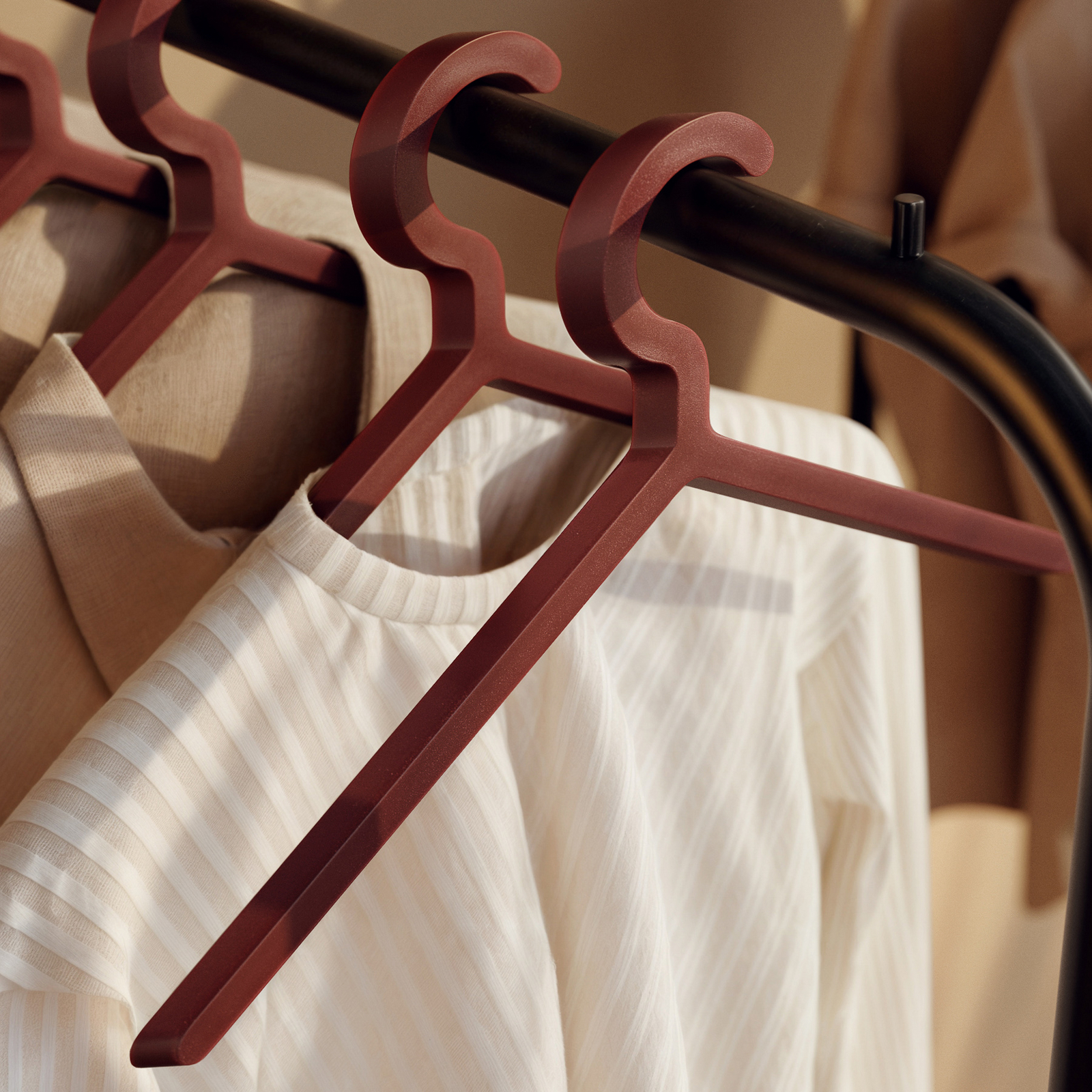 Illusion Cintre, lot de 3, rouge foncé, ABS - Woud