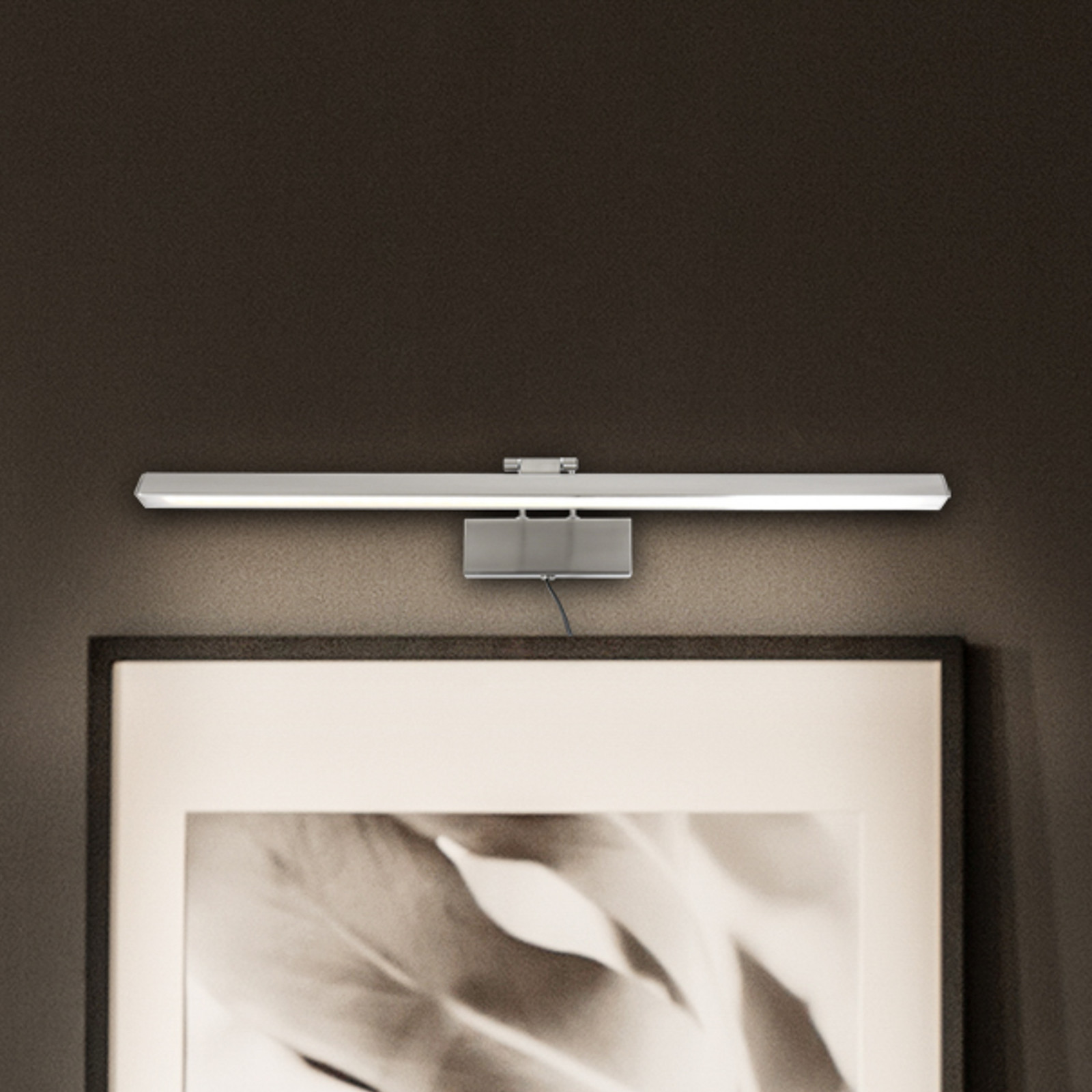 Steinhauer Aplică de perete LED Litho oțel metal CCT lățime 60 cm - Camera de zi / sufragerie - gri metalizat