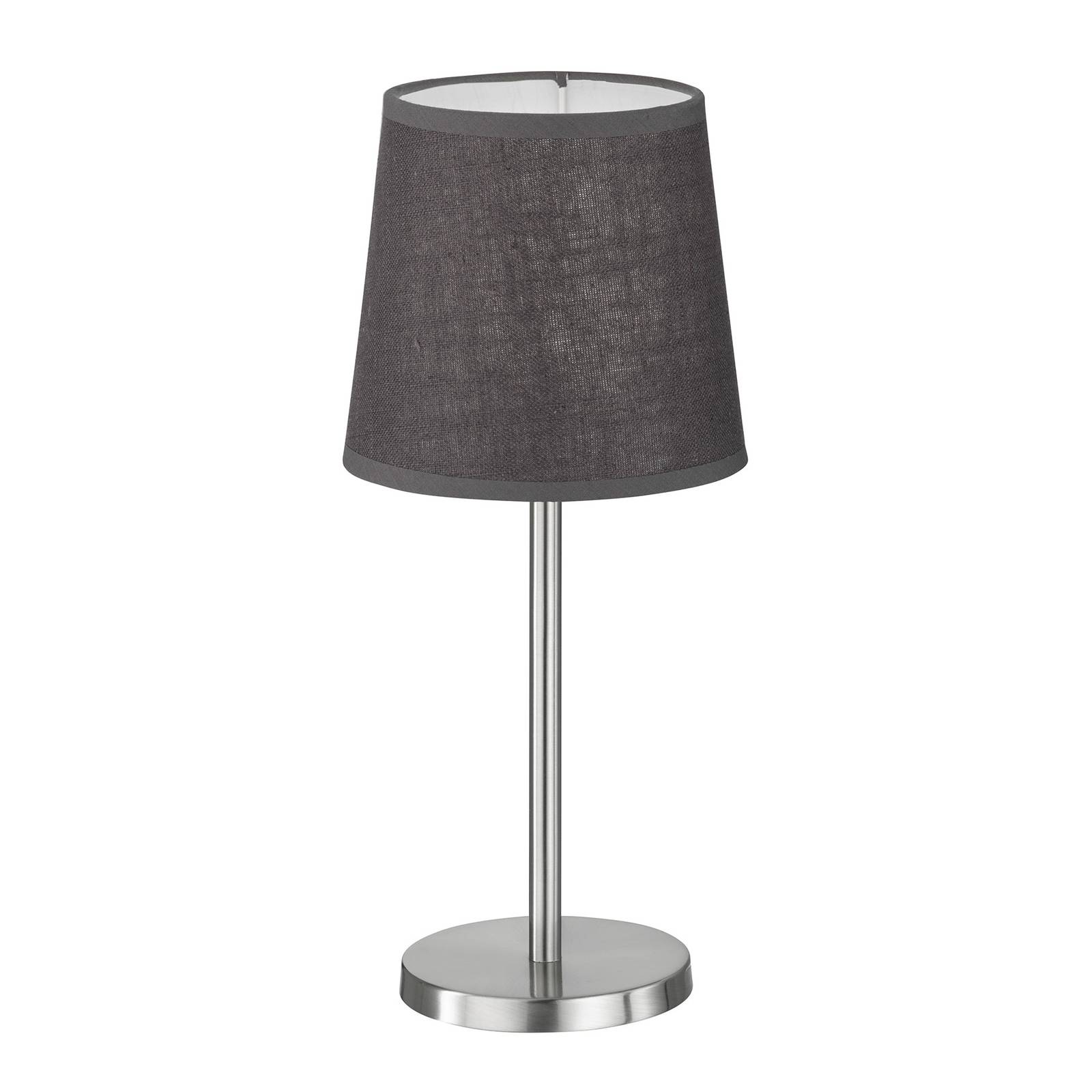 Image of Lampe à poser Eve, abat-jour tissu nickel mat/gris 4052231501029