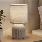 Bordslampa Ino, brun, höjd 28 cm, E14, keramik, textil