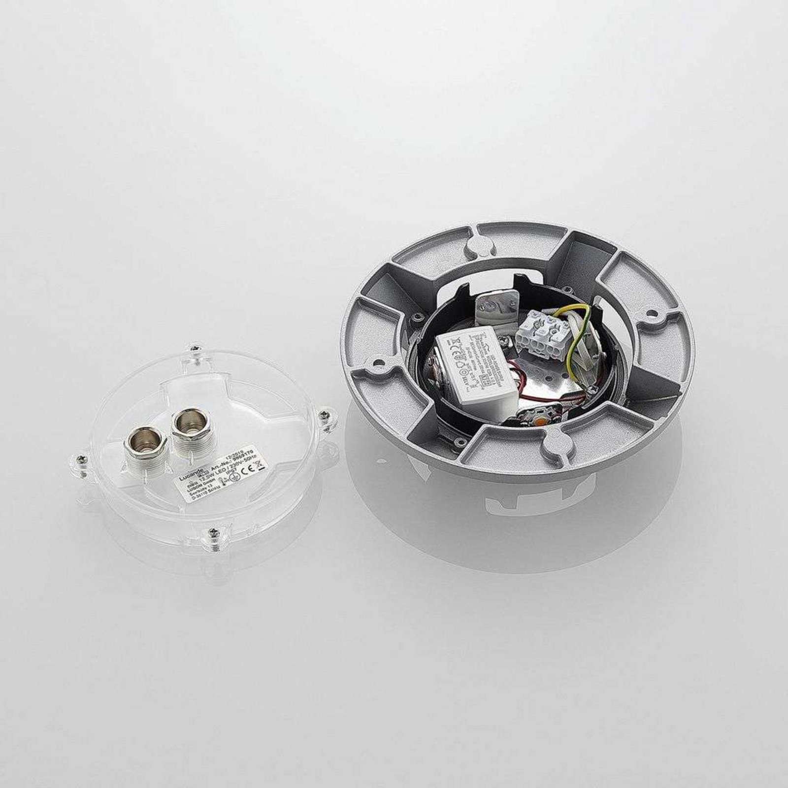 Jeffrey LED 4 Recessed Ground Spot Silver - Lucande