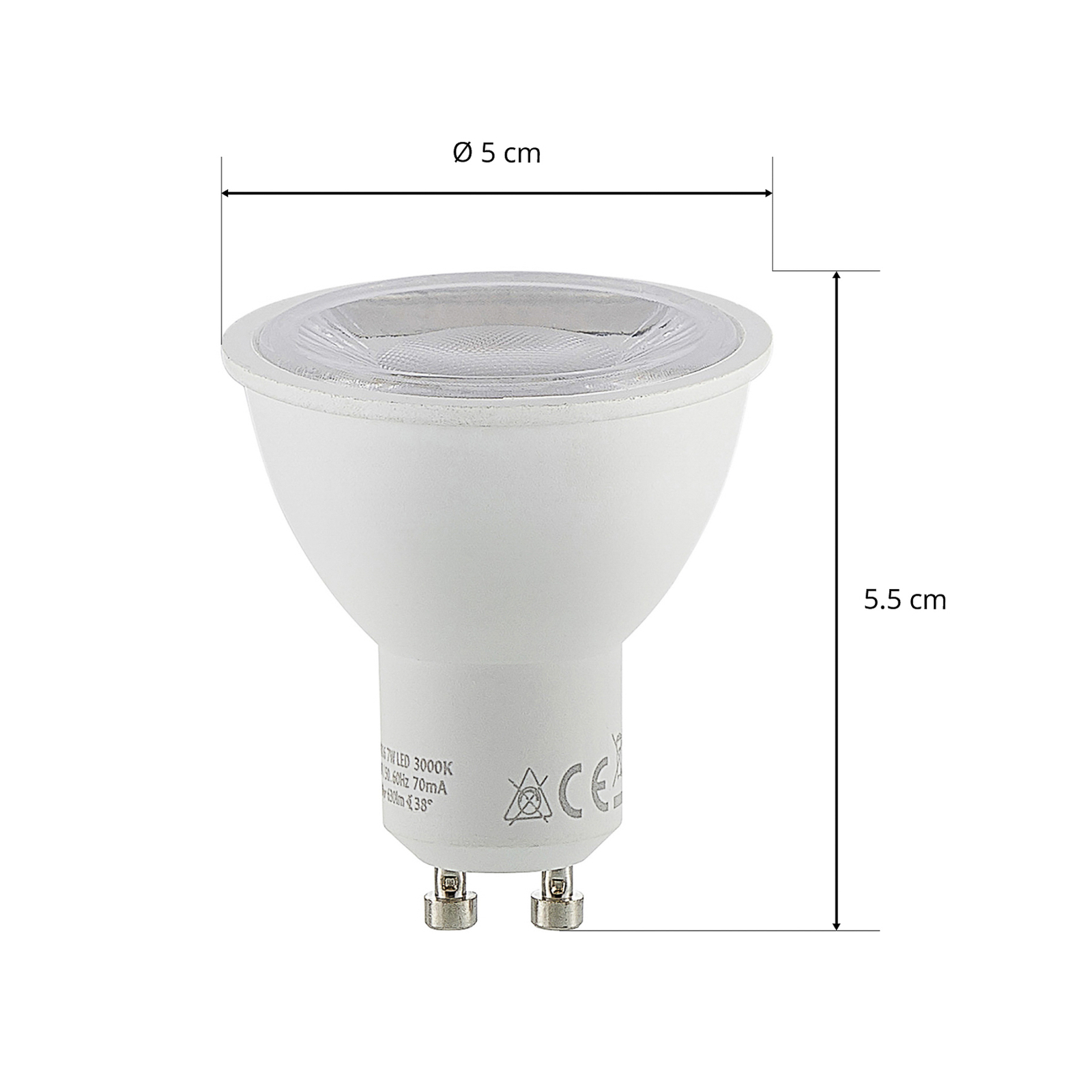 Réflecteur LED GU10 7 W 3 000 K 700 lm 38°