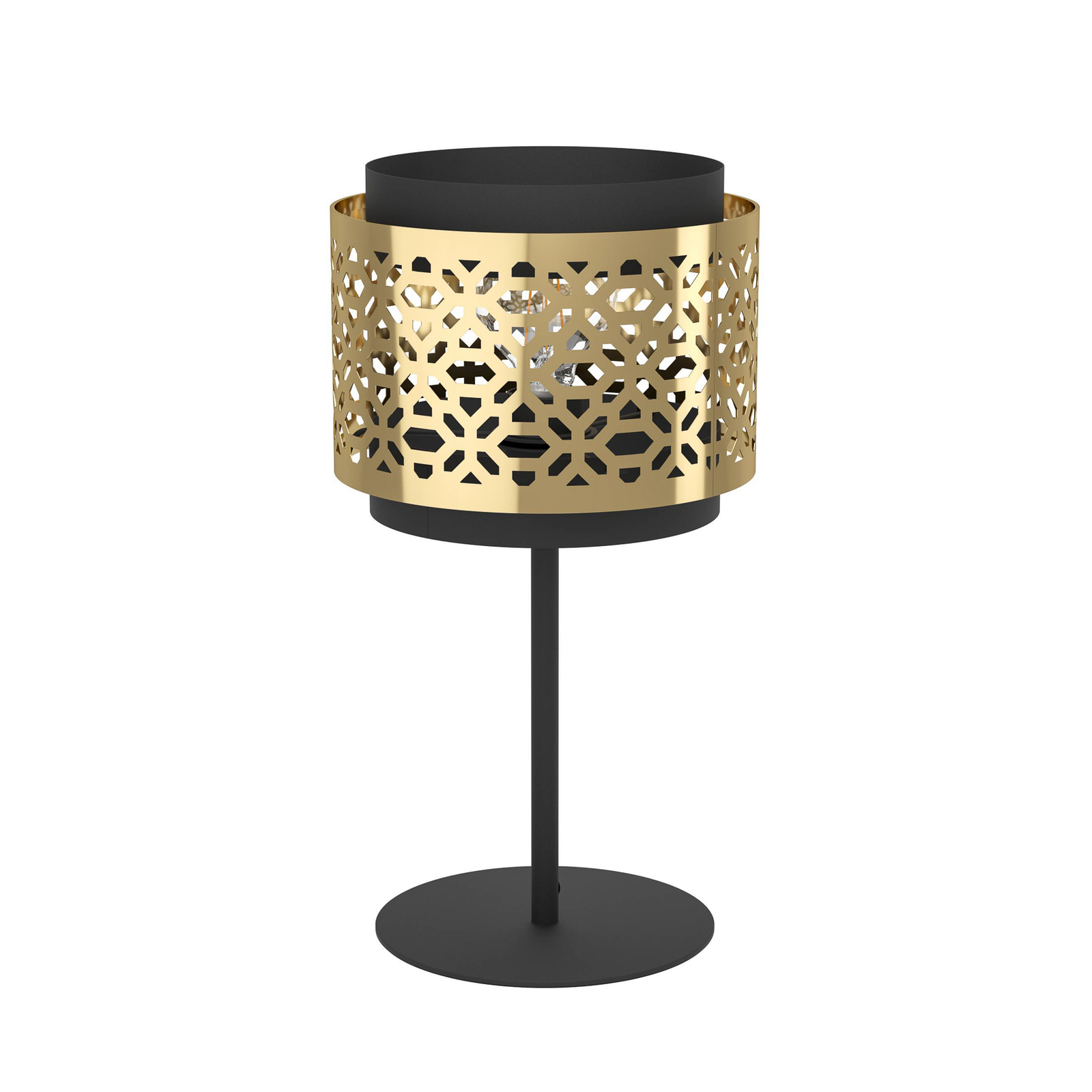 Sandbach table lamp in black and brass