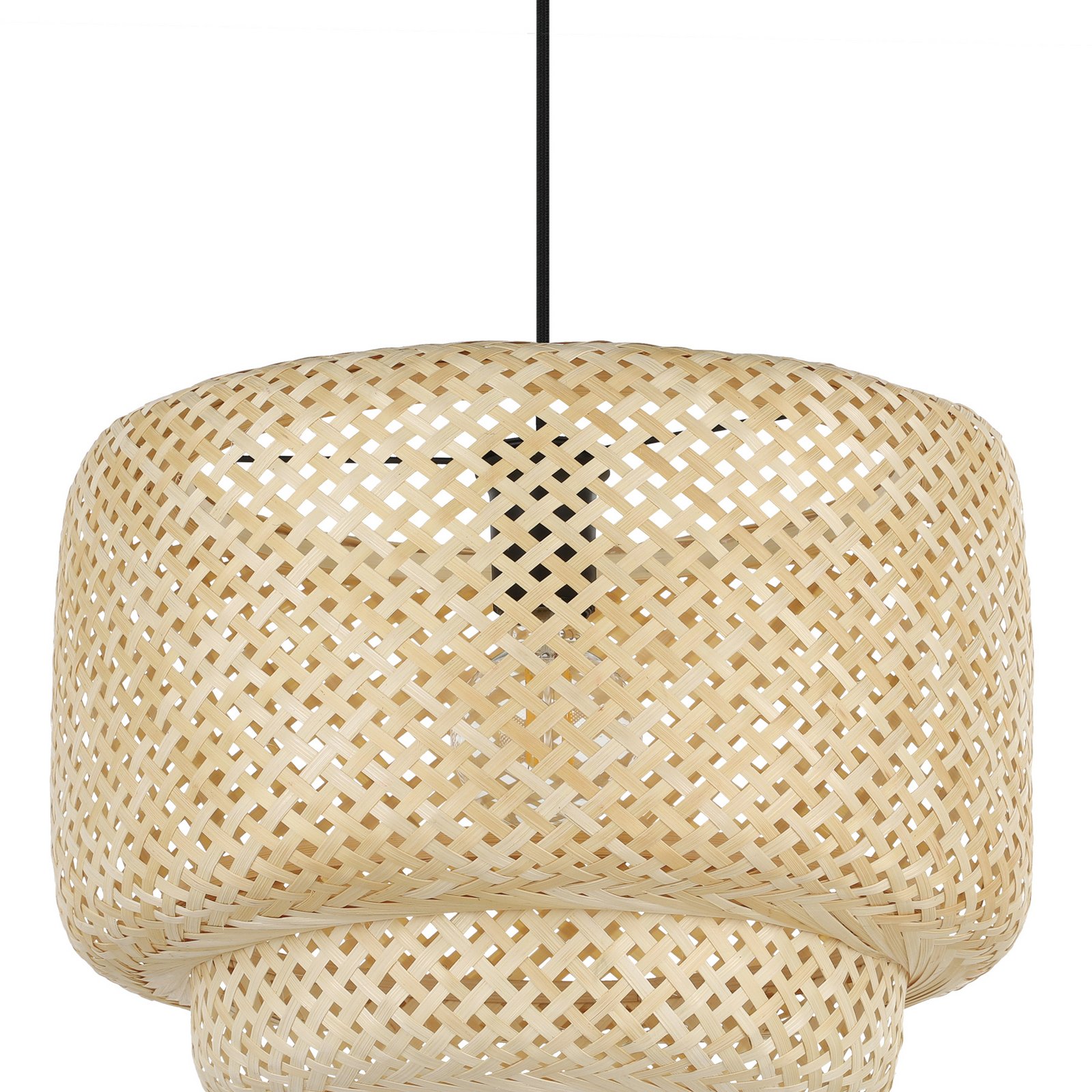 Hettonle lampă suspendată abajur bambus, Ø 42 cm