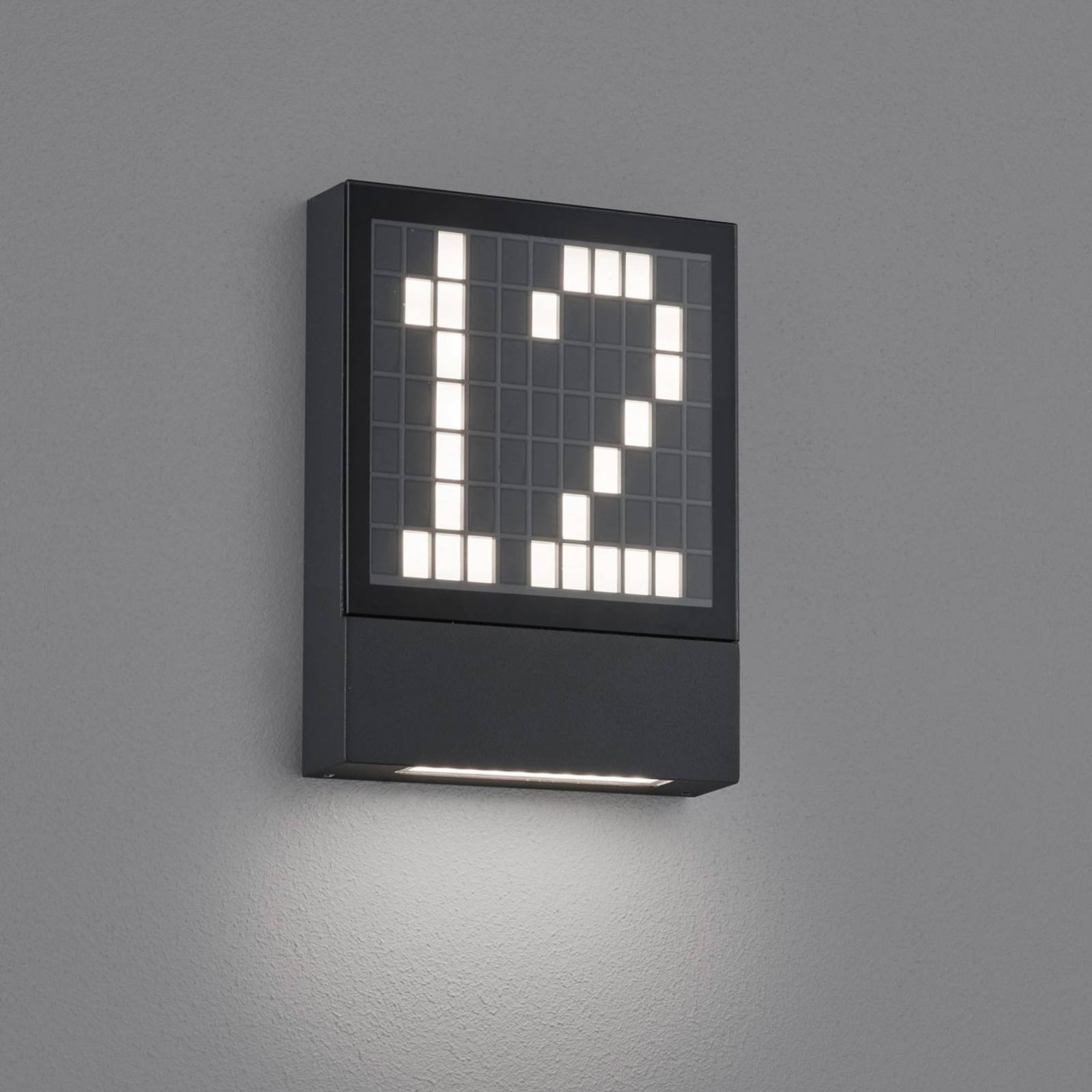 Helestra Dial LED house number light, aluminium