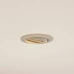 Prios recessed ceiling light Fibur, beige, aluminium, Ø 8.2 cm