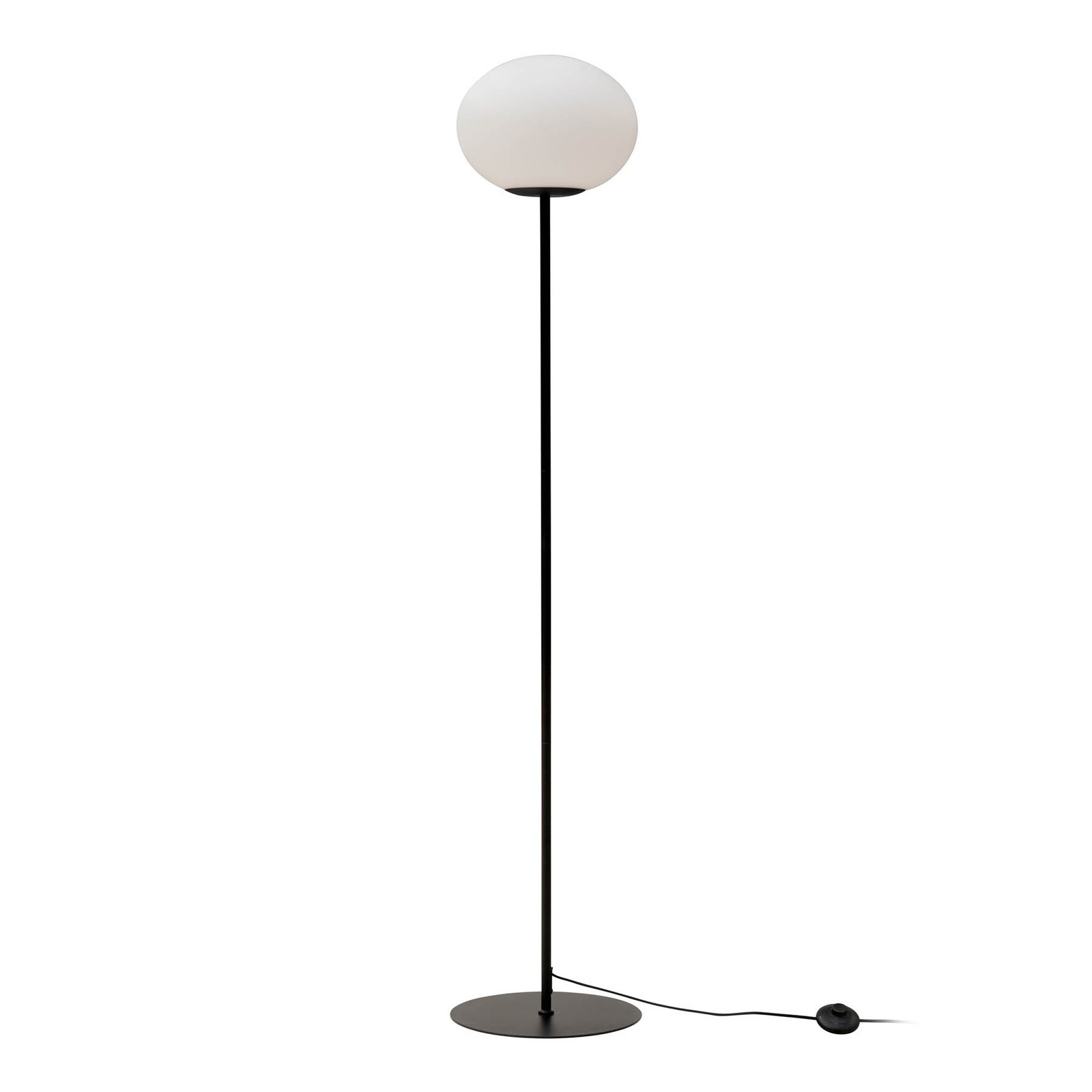 Dyberg Larsen podna lampa Princess, crna/opal, visina 148 cm