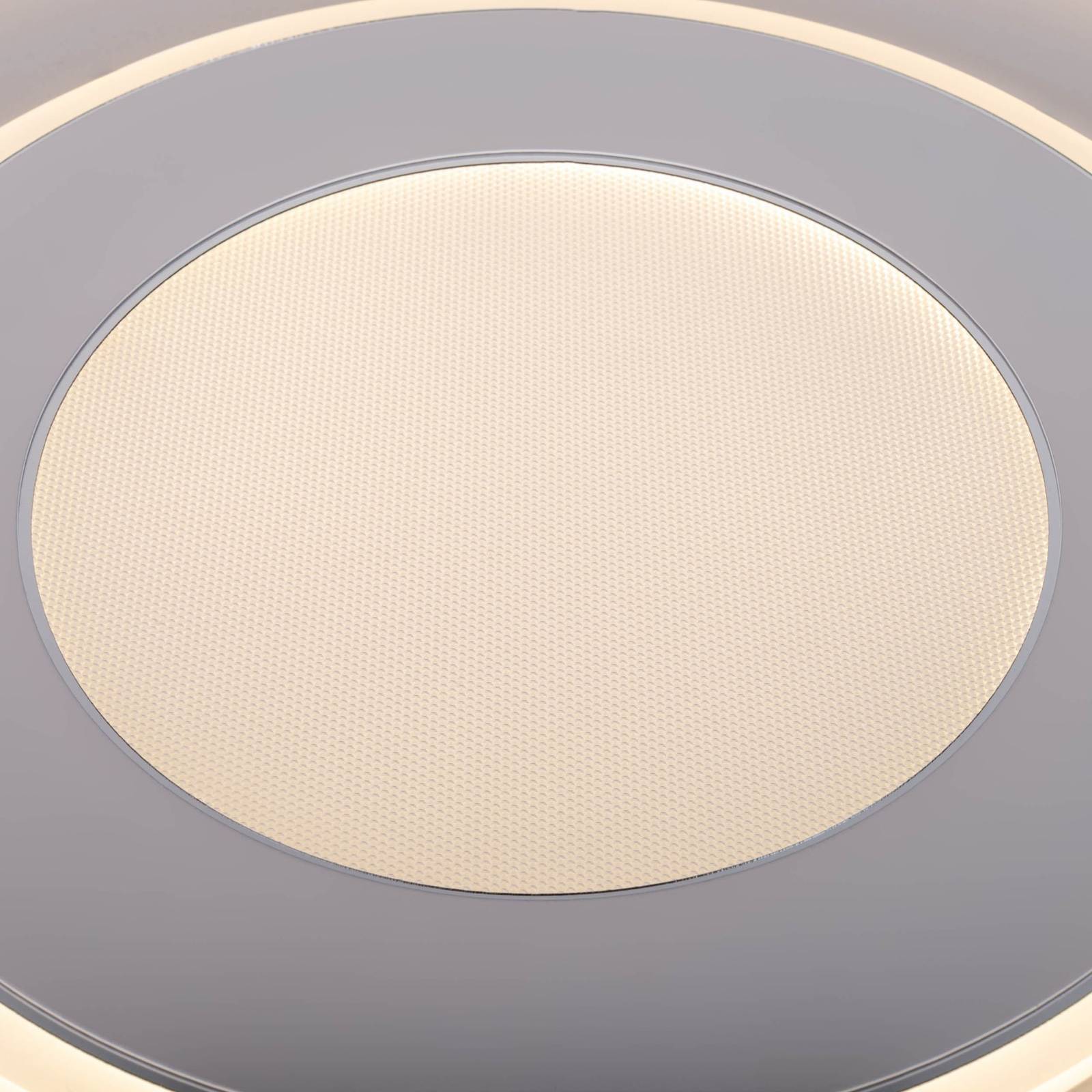Lampa sufitowa LED Doira, biała, metal, Ø 50 cm, CCT, pilot