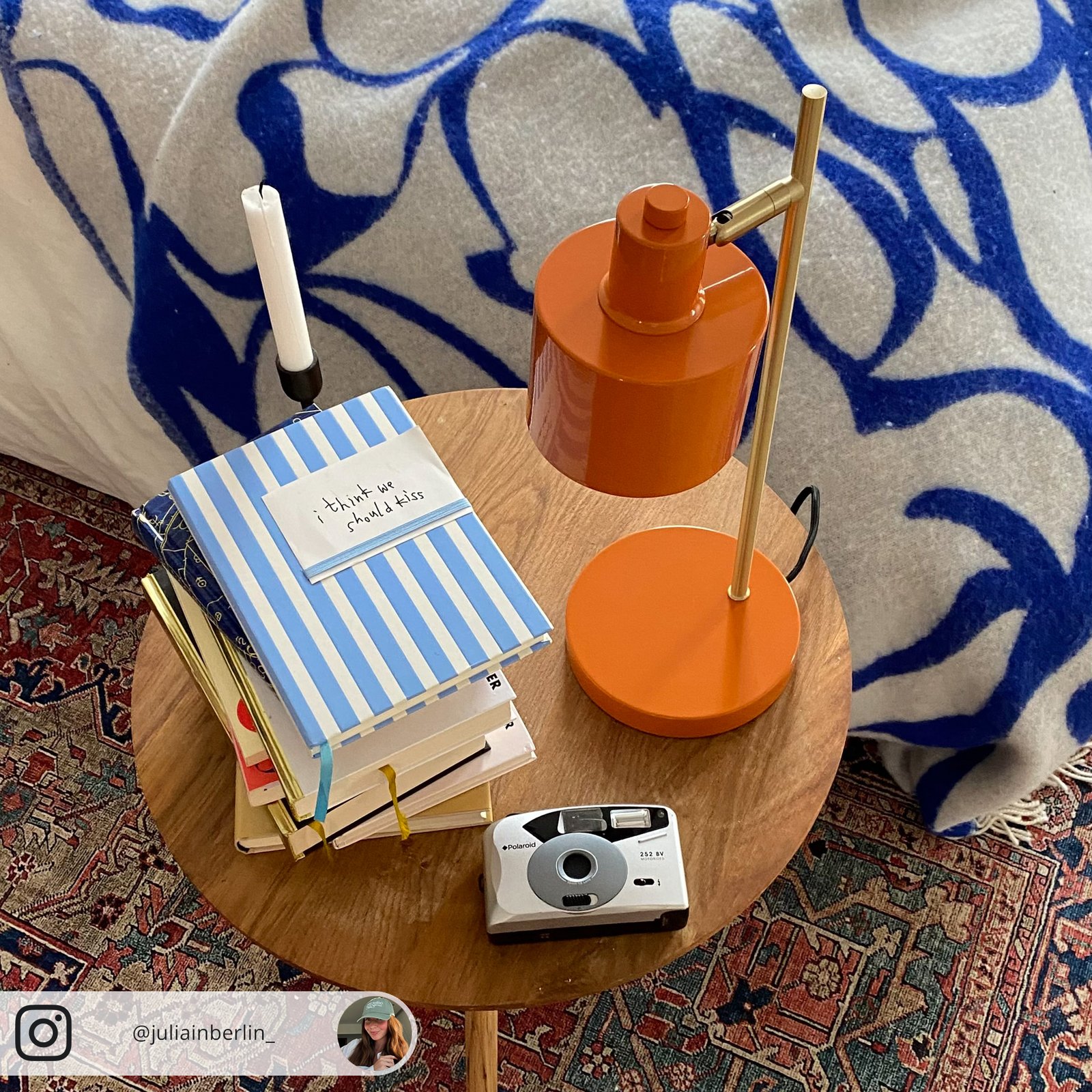 Ocean Lampe de Table Orange/Brass - DybergLarsen