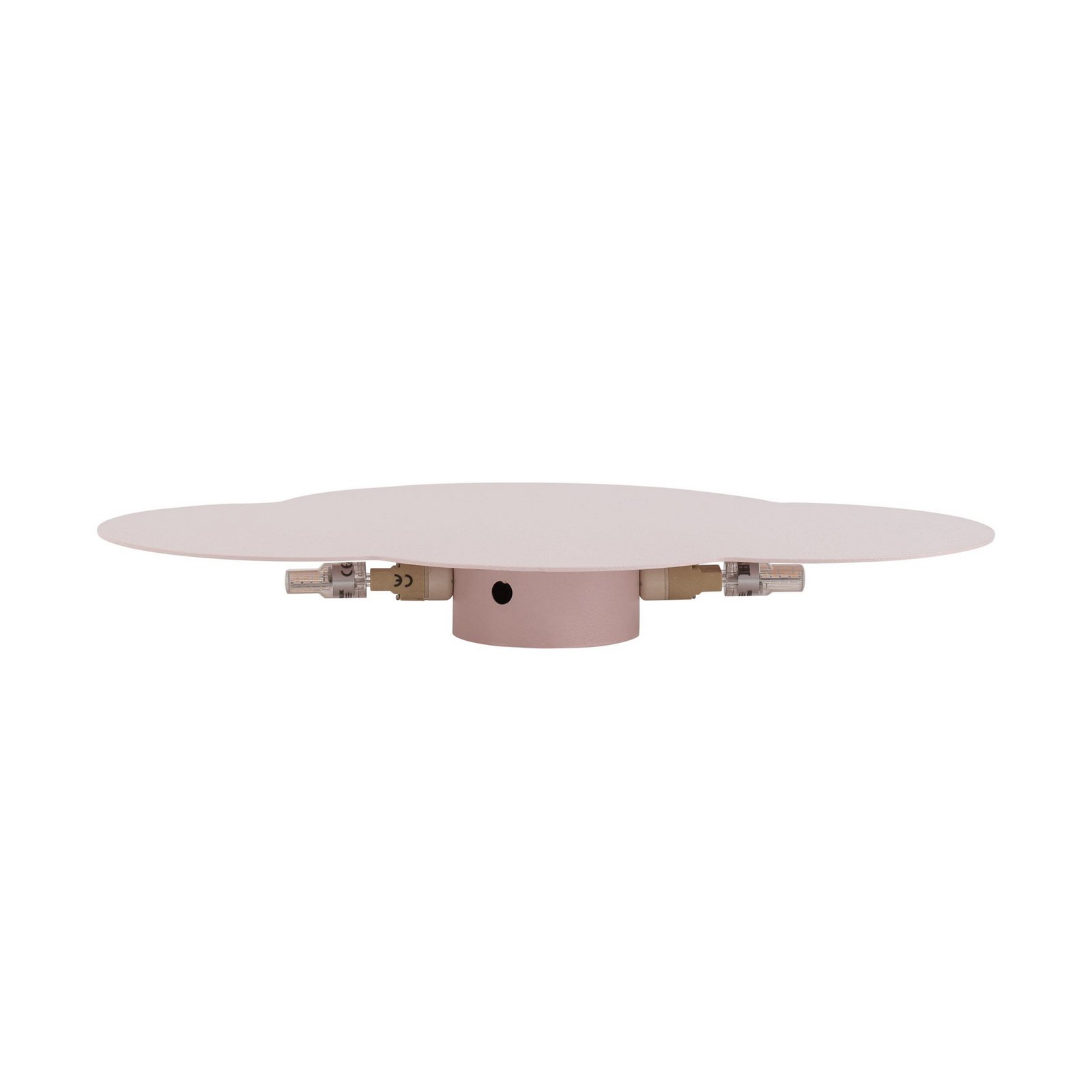 Wall light Cloud, pink, 38 cm wide, metal, cloud, G9