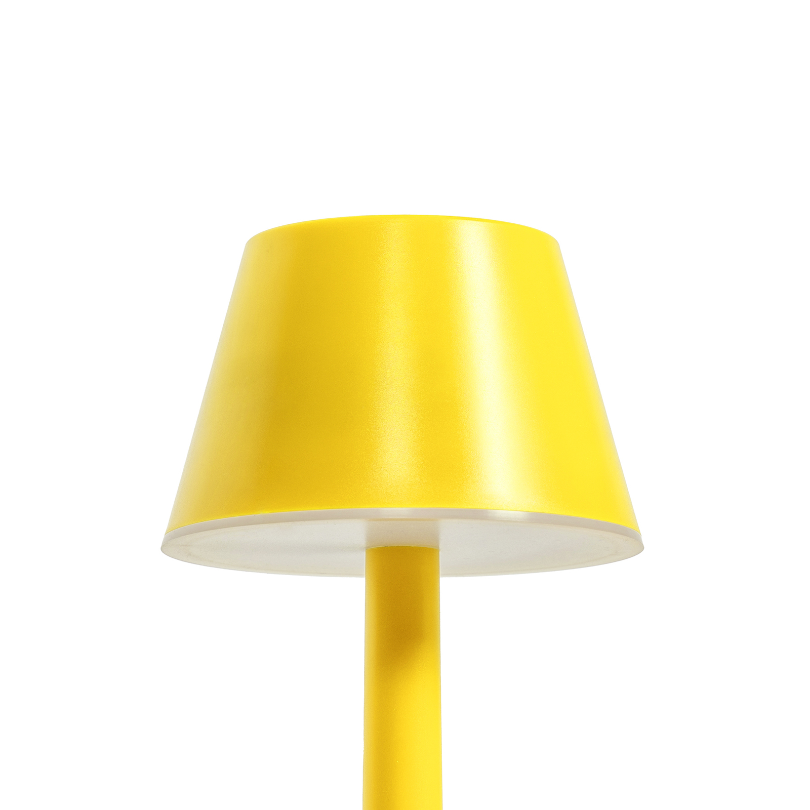 Lindby LED uppladdningsbar lampa Gaja, gul, USB, IP44, RGBW, dimbar