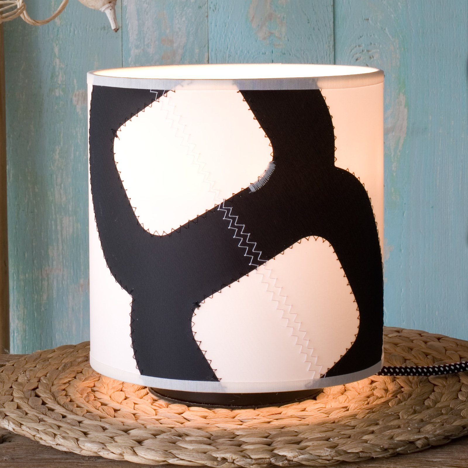 Home harbour table lamp made of sailcloth