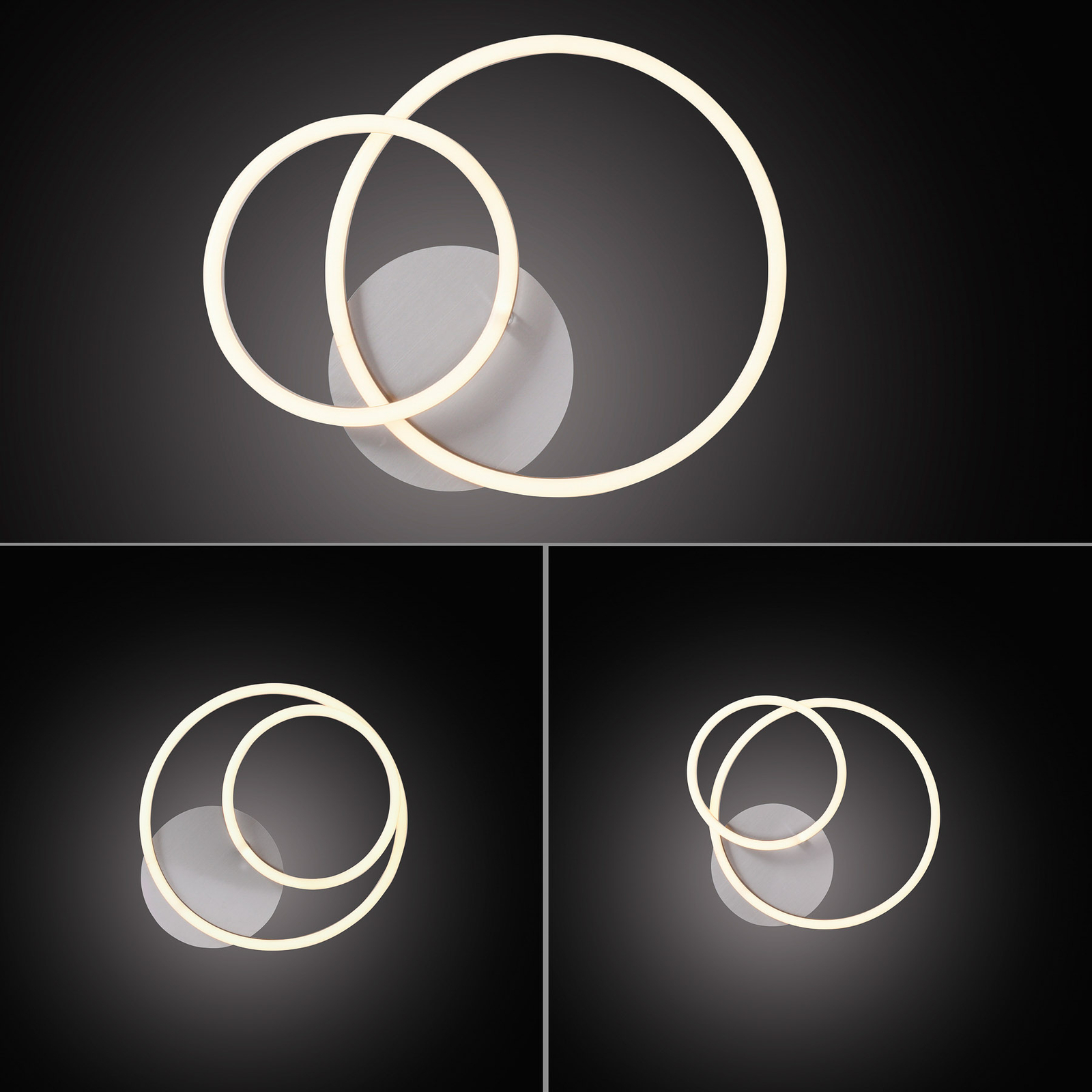 Stropní svítidlo Ivanka LED, dva kruhy