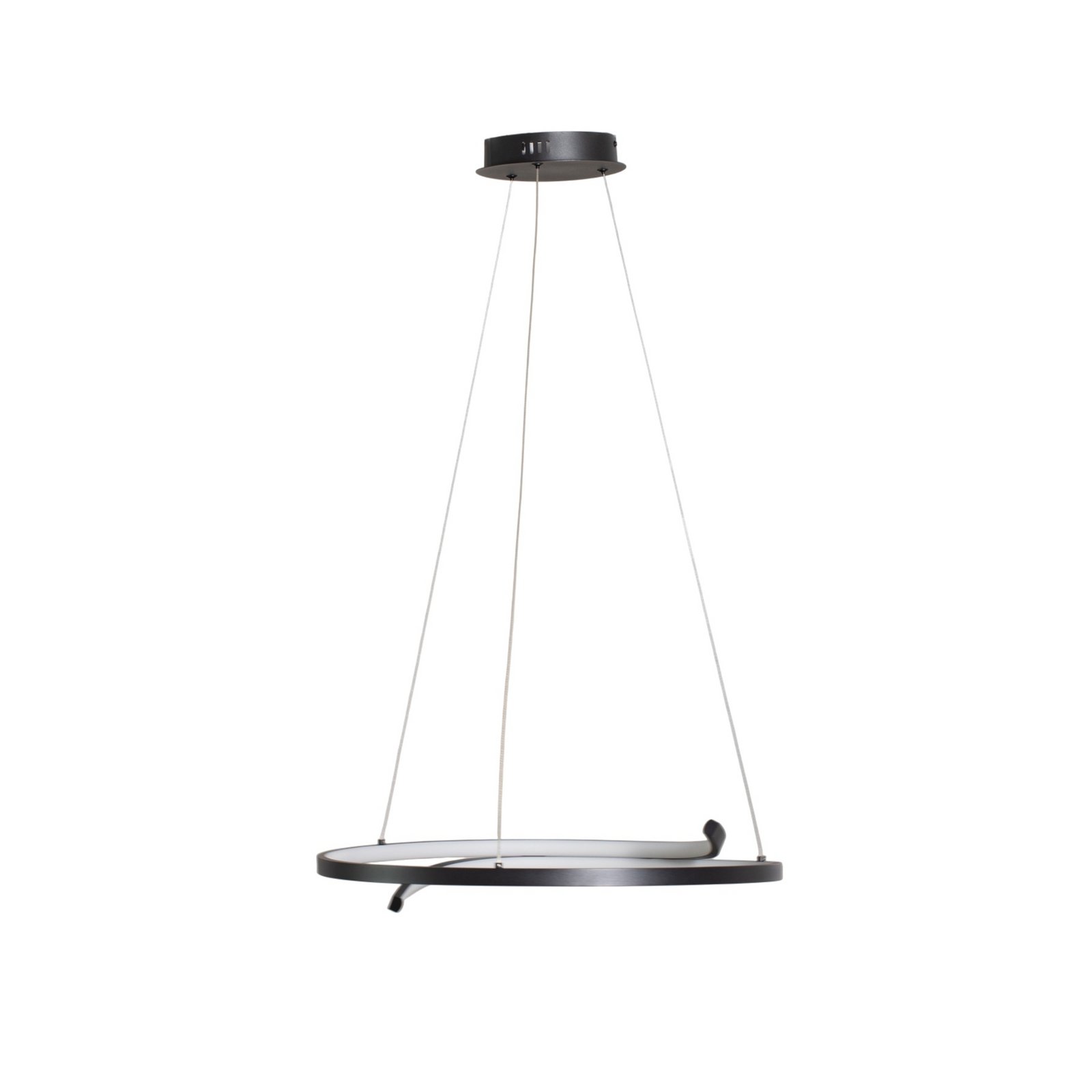 Lampada LED a sospensione Lorenzo, metallo, nero, 4.000 K