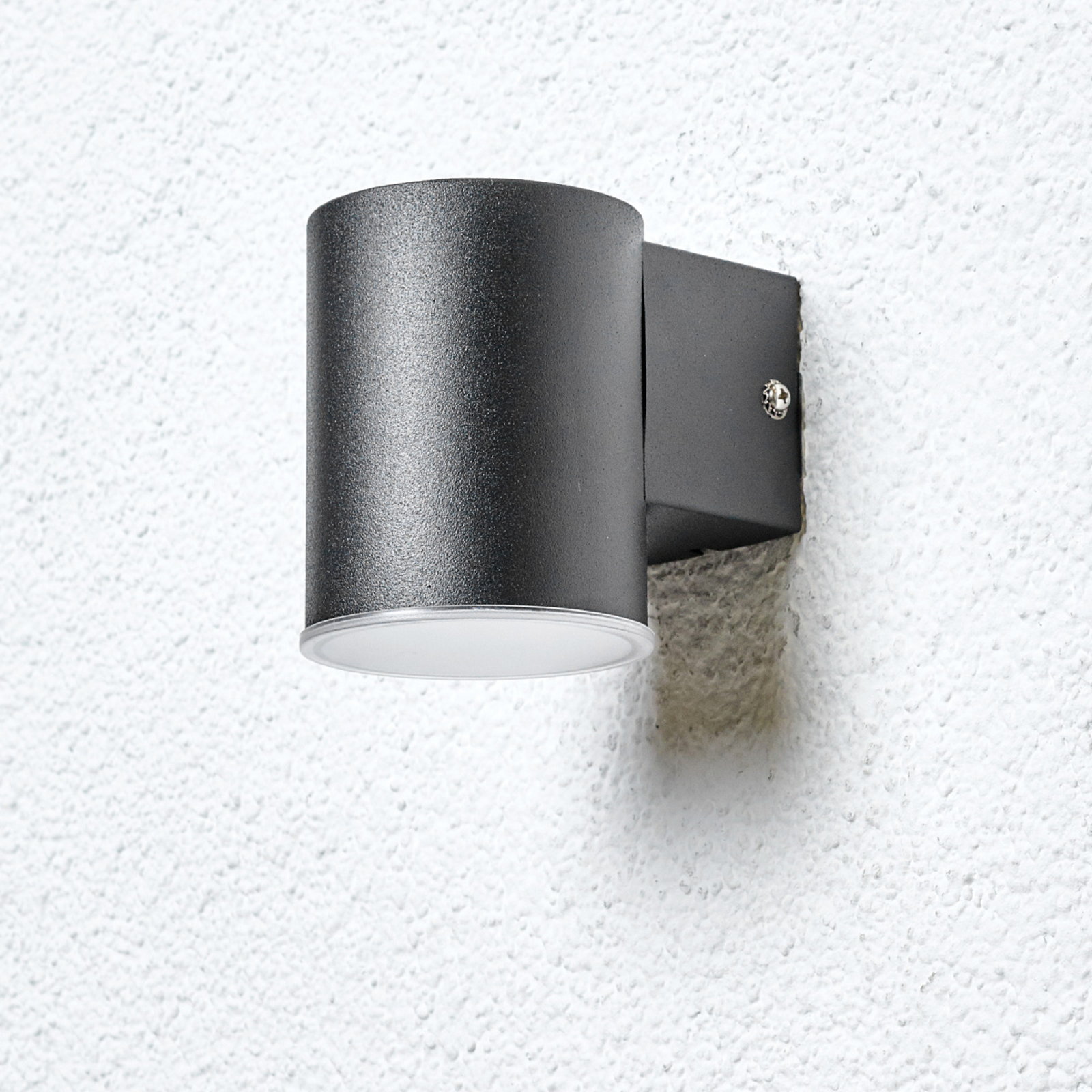 LED āra sienas lampa Morena melnā krāsā 1fl.