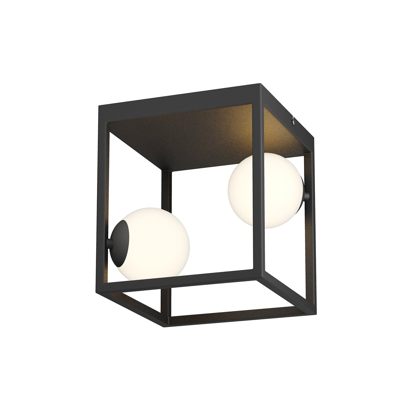 Lindby plafonnier Utopia, à 2 lampes, verre, fer, 22 cm