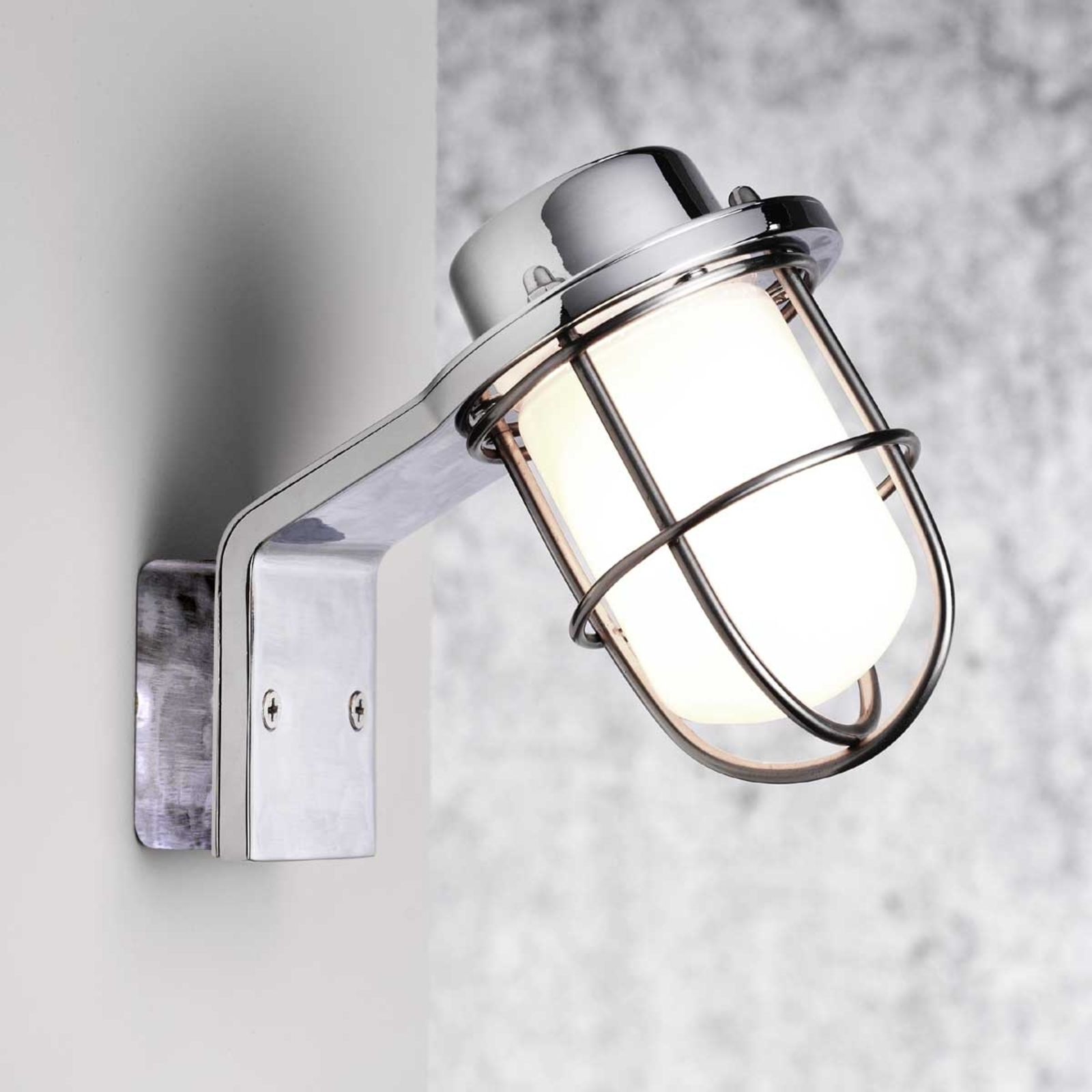 Nordlux Striking wall lamp Marina, for Bathroom, Metal, glass, G9, 40 W, energy efficiency: A++, W: 8.6 cm, H: 13.5 cm