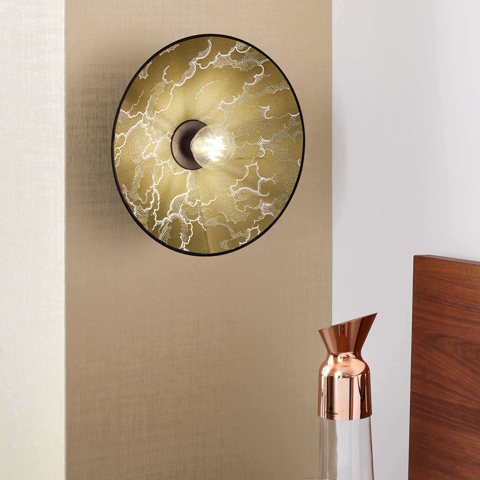 Gatsby Wandleuchte kumo khaki Ø 40cm - MARKET SET Gatsby Wandleuchte kumo khaki Ø 40cm - MARKET SET