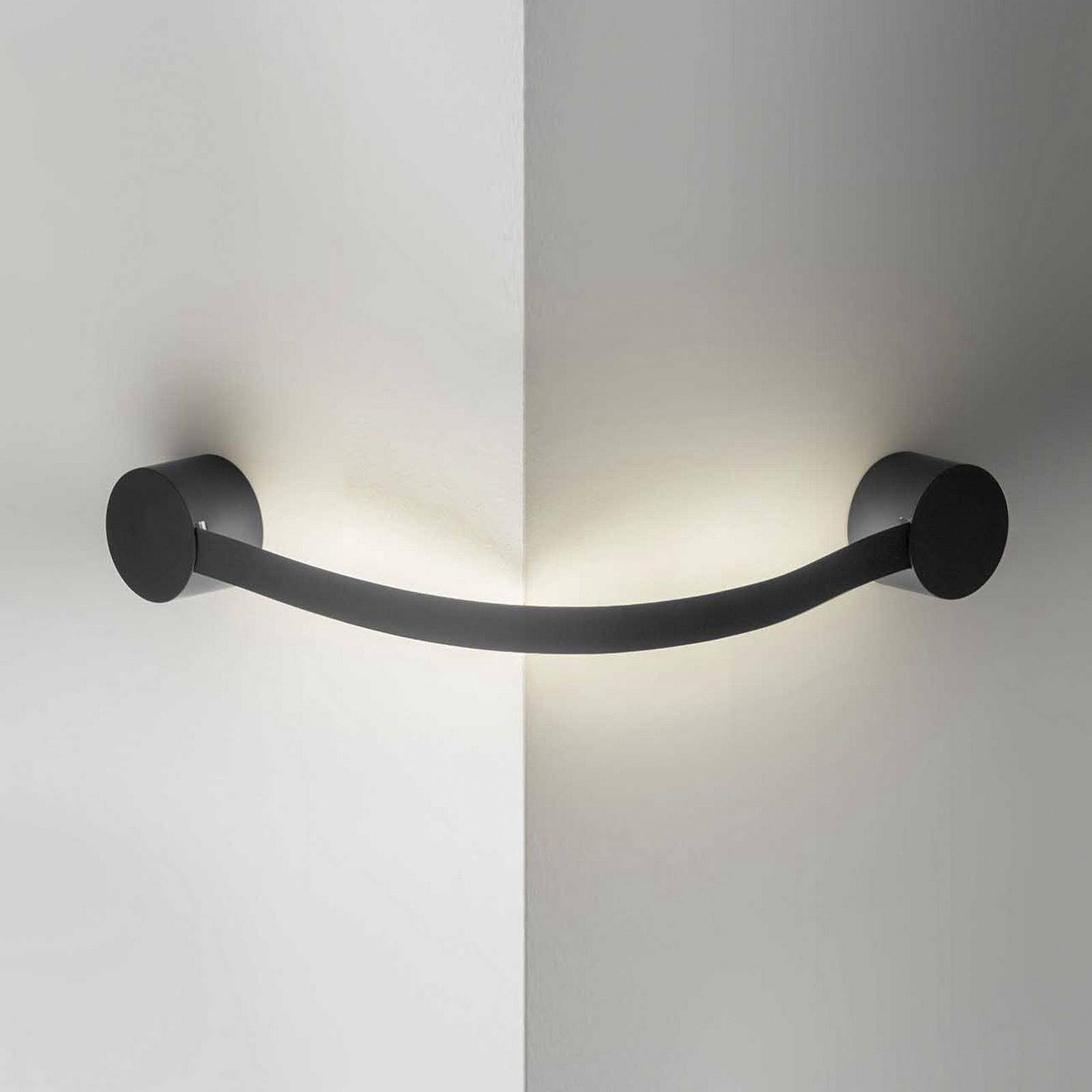 OLEV LED-Wandlampe Segmento, schwarz, Metall, 85 cm, 2.700 K günstig online kaufen