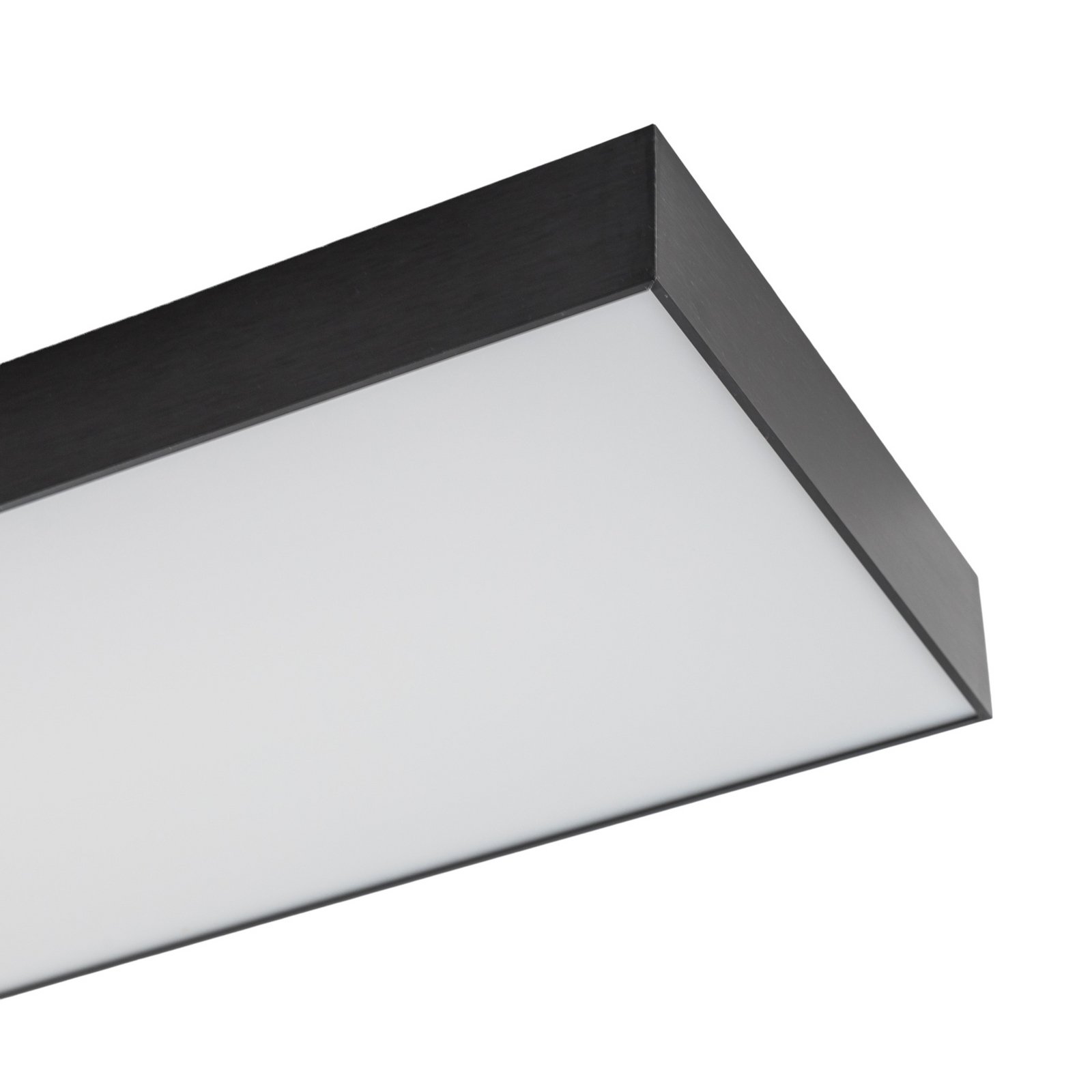 Lampa sufitowa LED Lucande Leicy, czarny, 100 cm, RGBIC, CCT