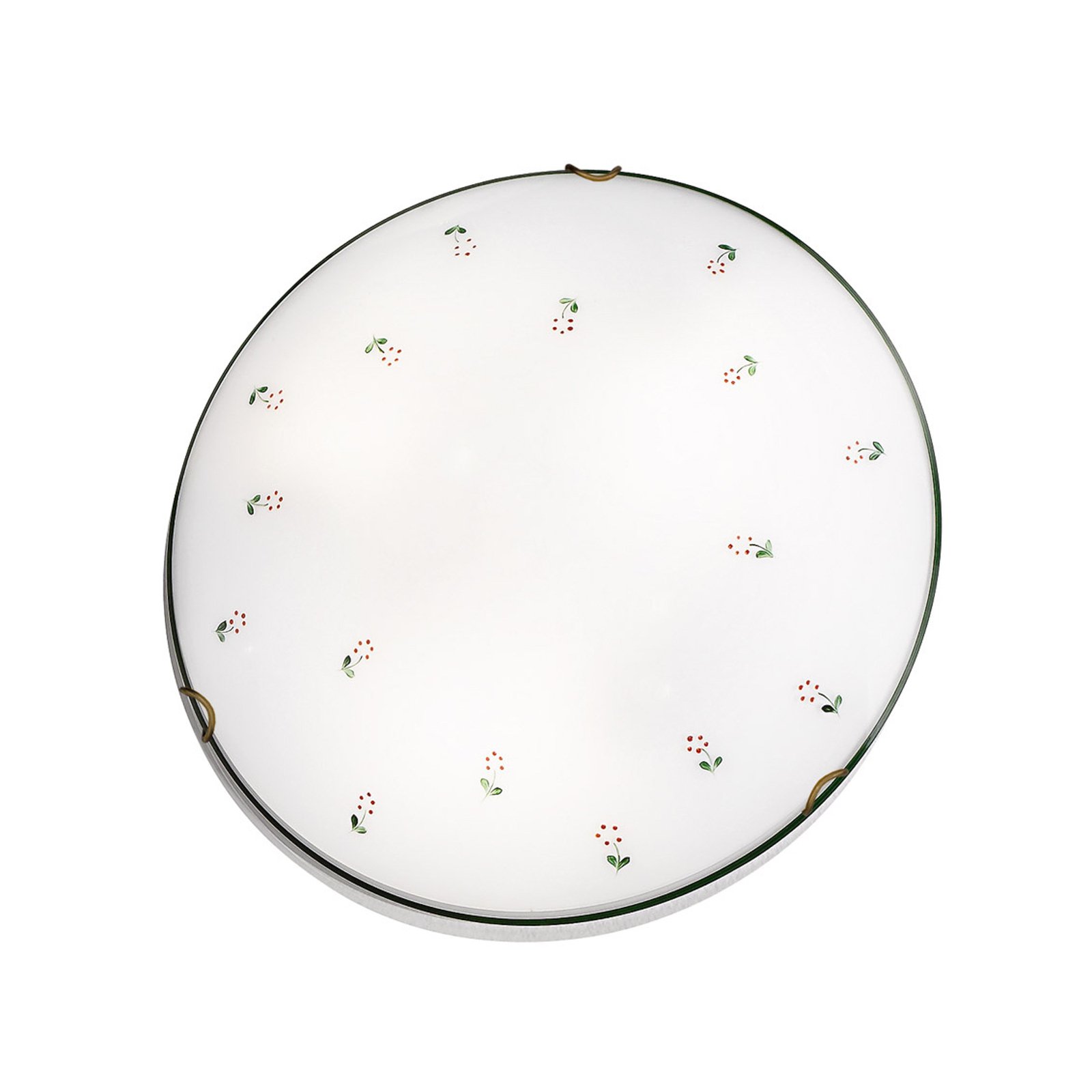 KOLARZ Nonna ceiling light, Ø 40 cm, scattered pink flowers, glass