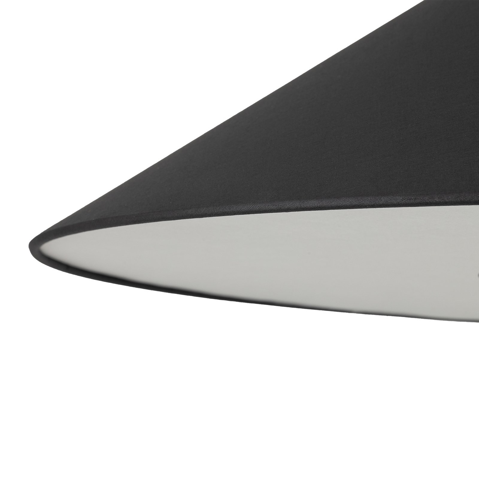 Bogenleuchte Poise, schwarz, Stahl, Textil, Ausladung 260 cm Bogenleuchte Poise, schwarz, Stahl, Textil, Ausladung 260 cm