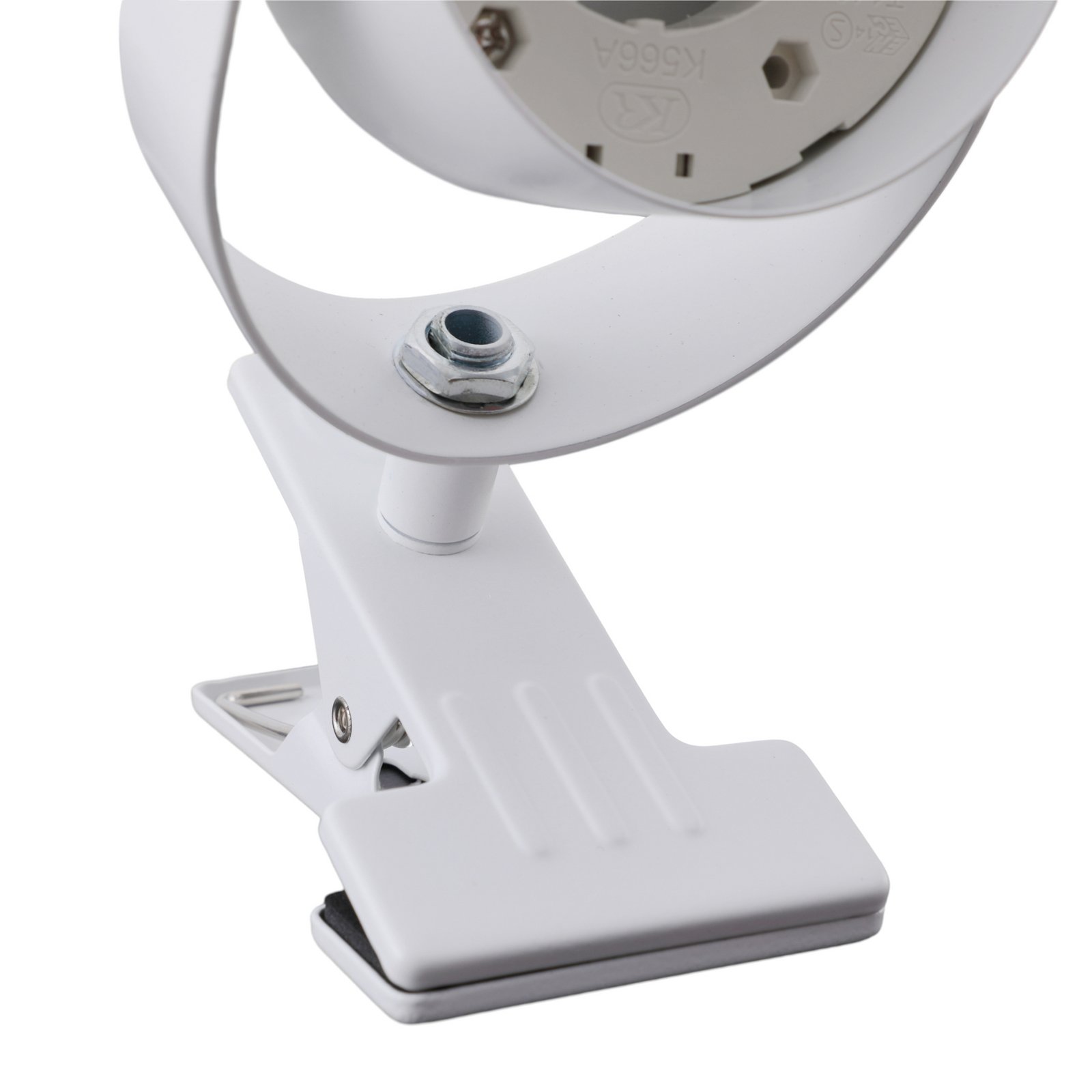 Lámpara de pinza Lindby Jyla, blanco mate, GX53